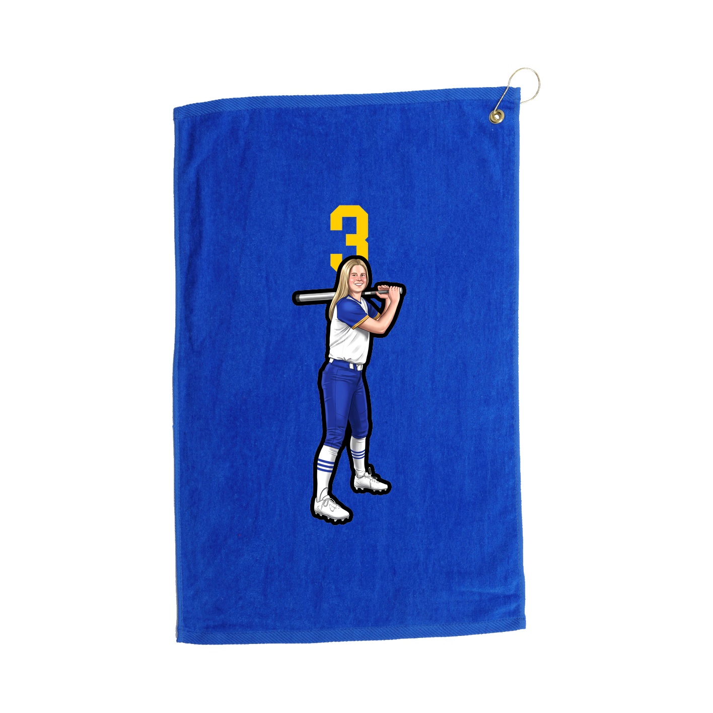 Golf Towel — Number Top in Royal