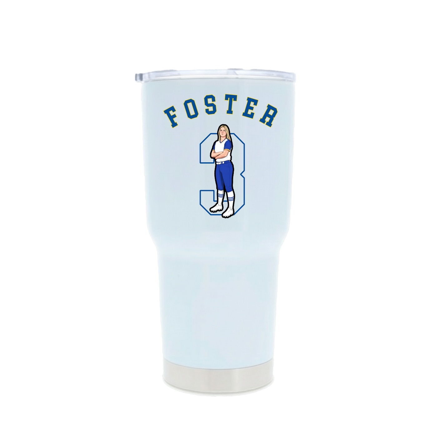 30oz Stainless Steel Tumbler — Shirsey Arch in White