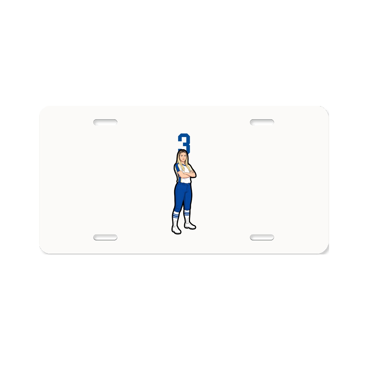 License Plate — Number Top in Classic