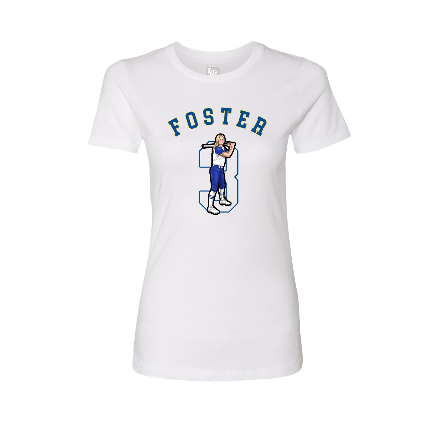 Fitted Women's Tee — Shirsey Arch in White