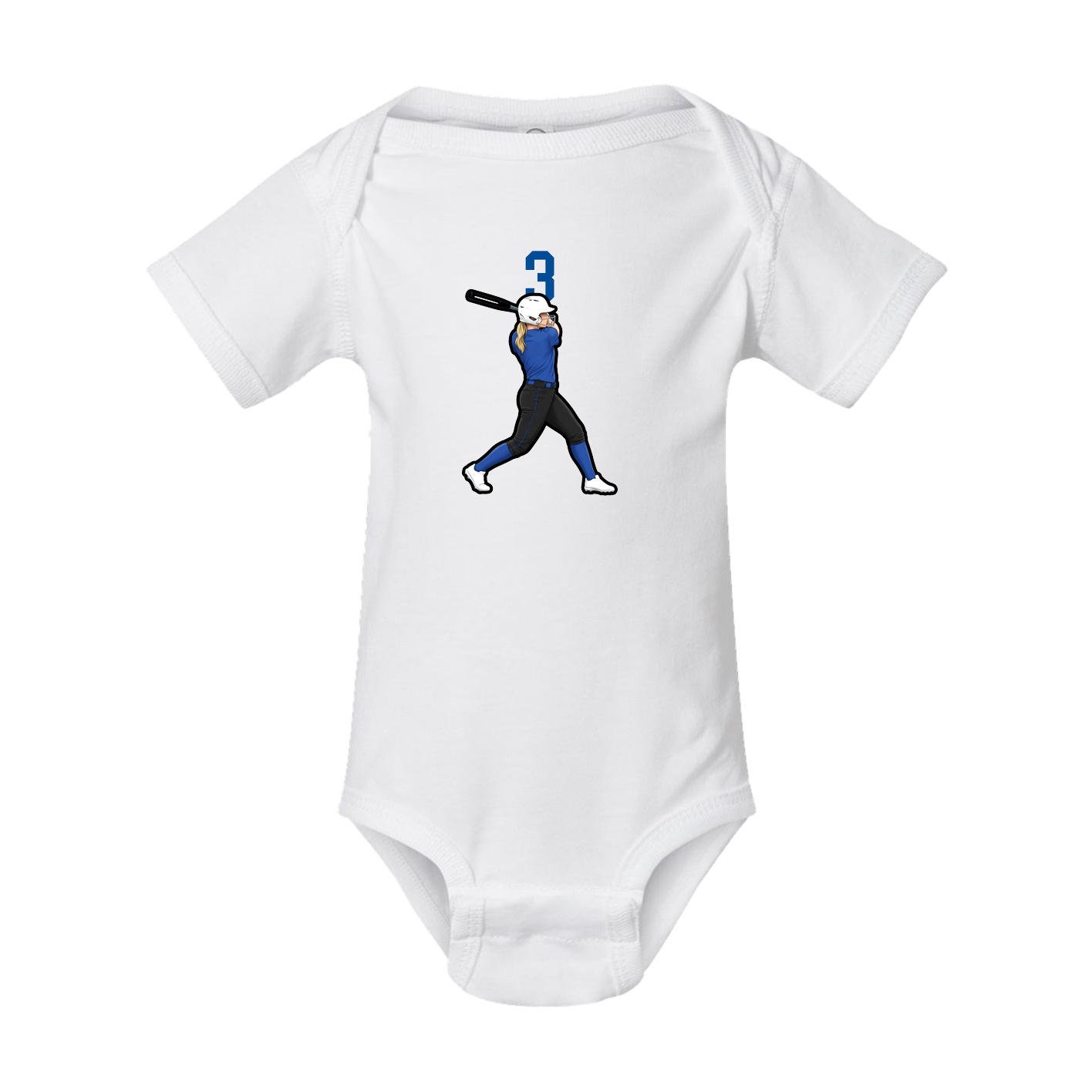 Baby Onesie — Number Top in White