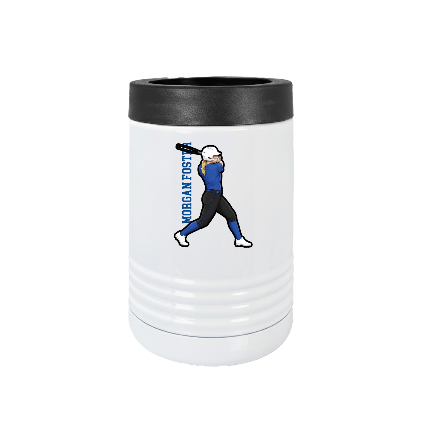 Beverage Holder — Name Vertical in White