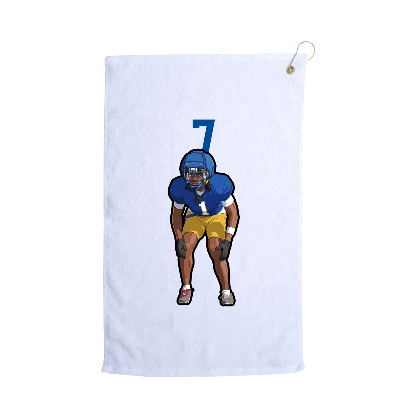 Golf Towel — Number Top in White