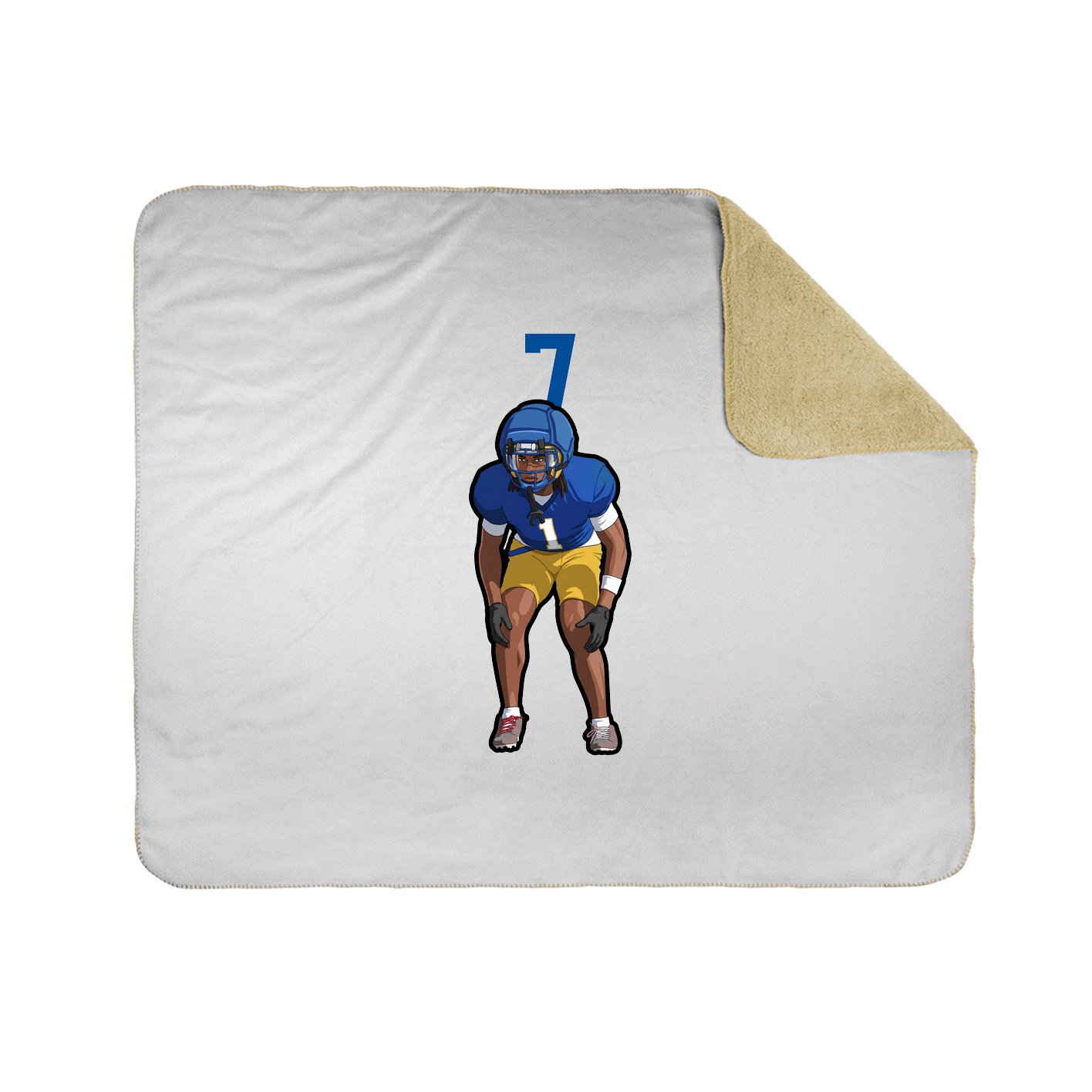 Throw Blanket — Number Top in White