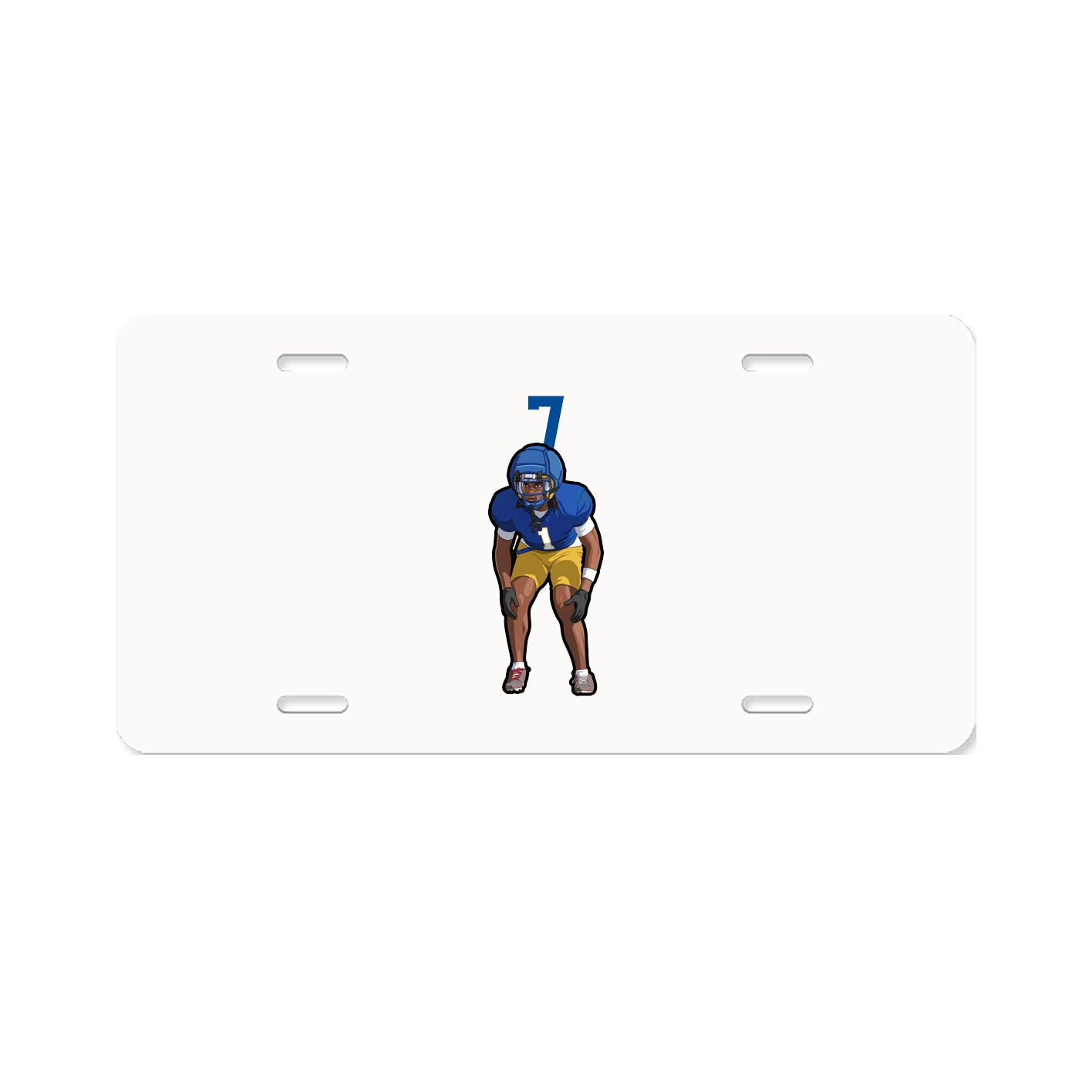 License Plate — Number Top in Classic