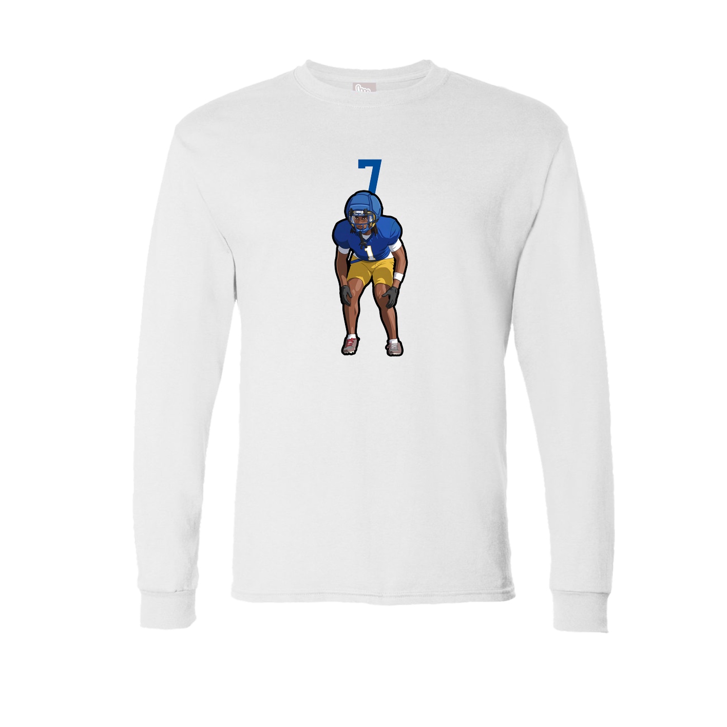 Long Sleeve Tee — Number Top in White