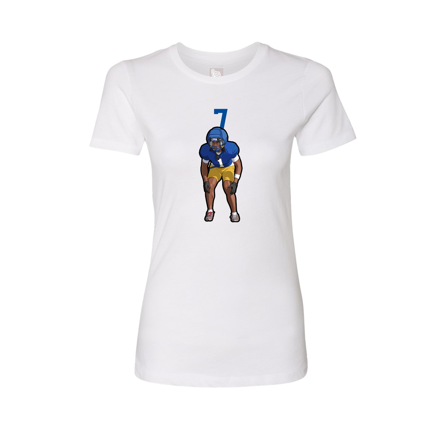 Fitted Women's Tee — Number Top in White
