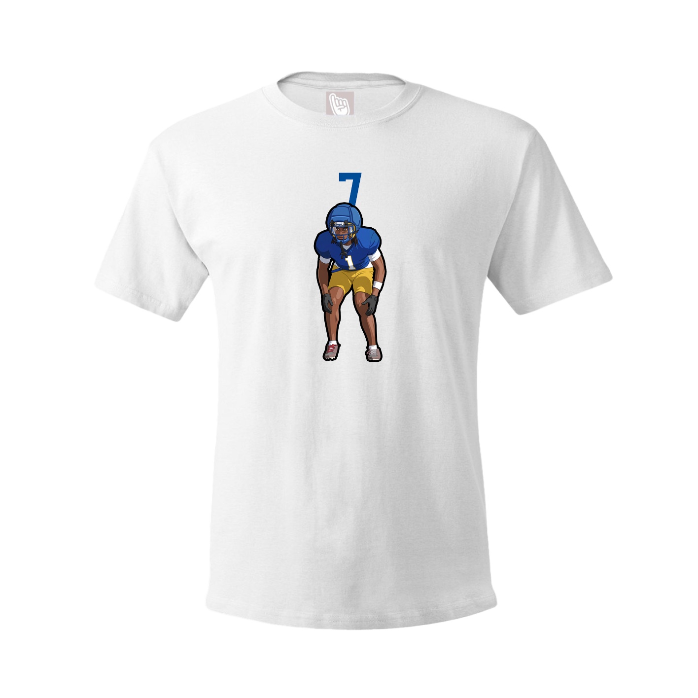 Youth Tee — Number Top in White