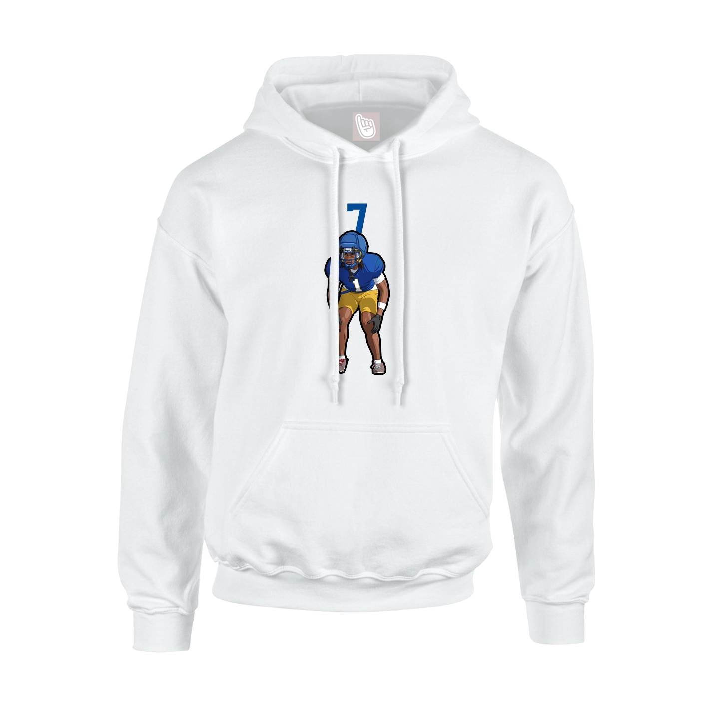 Hoodie — Number Top in White