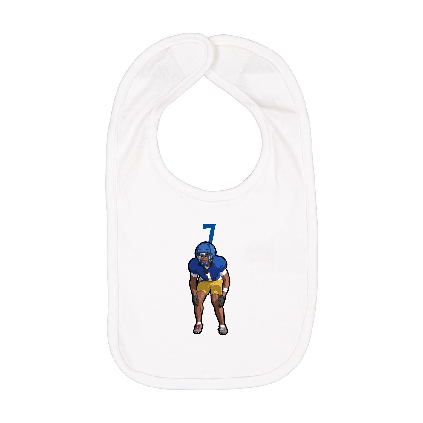 Infant Bib — Number Top in White