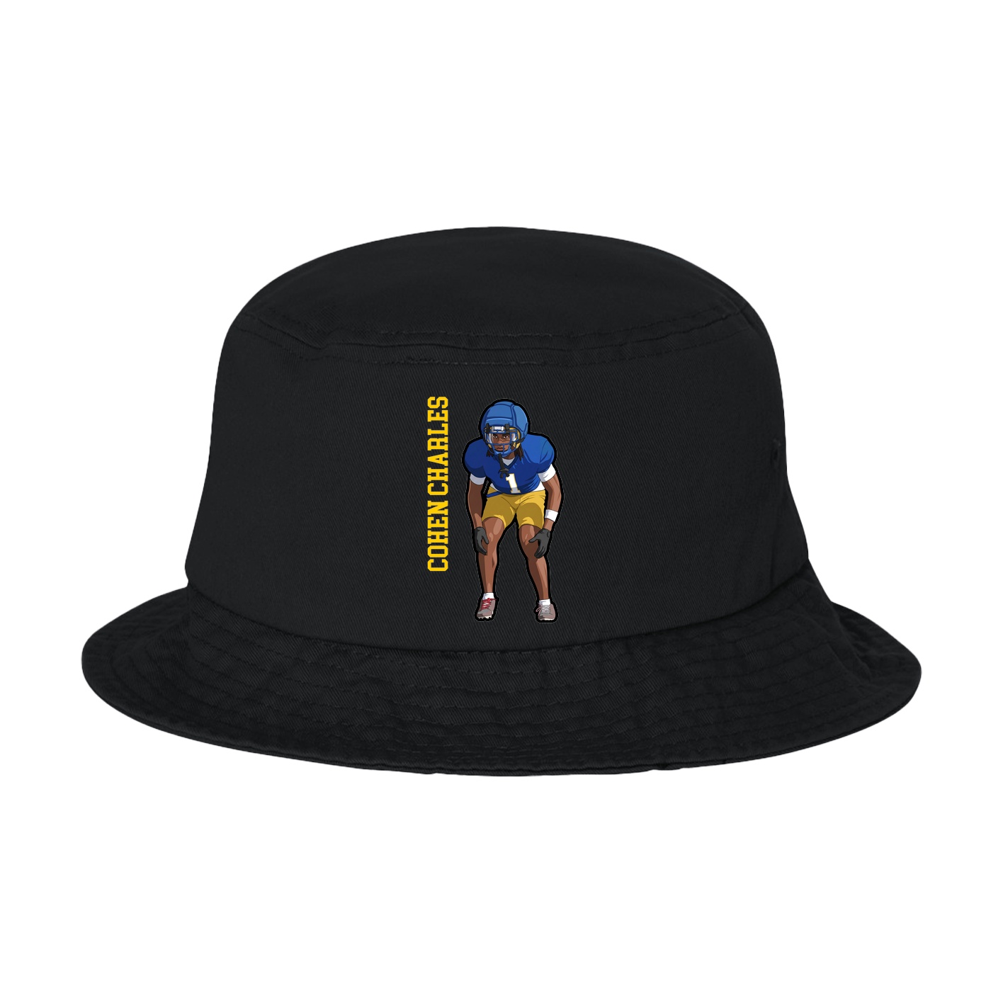 Bucket Cap — Name Vertical in Black