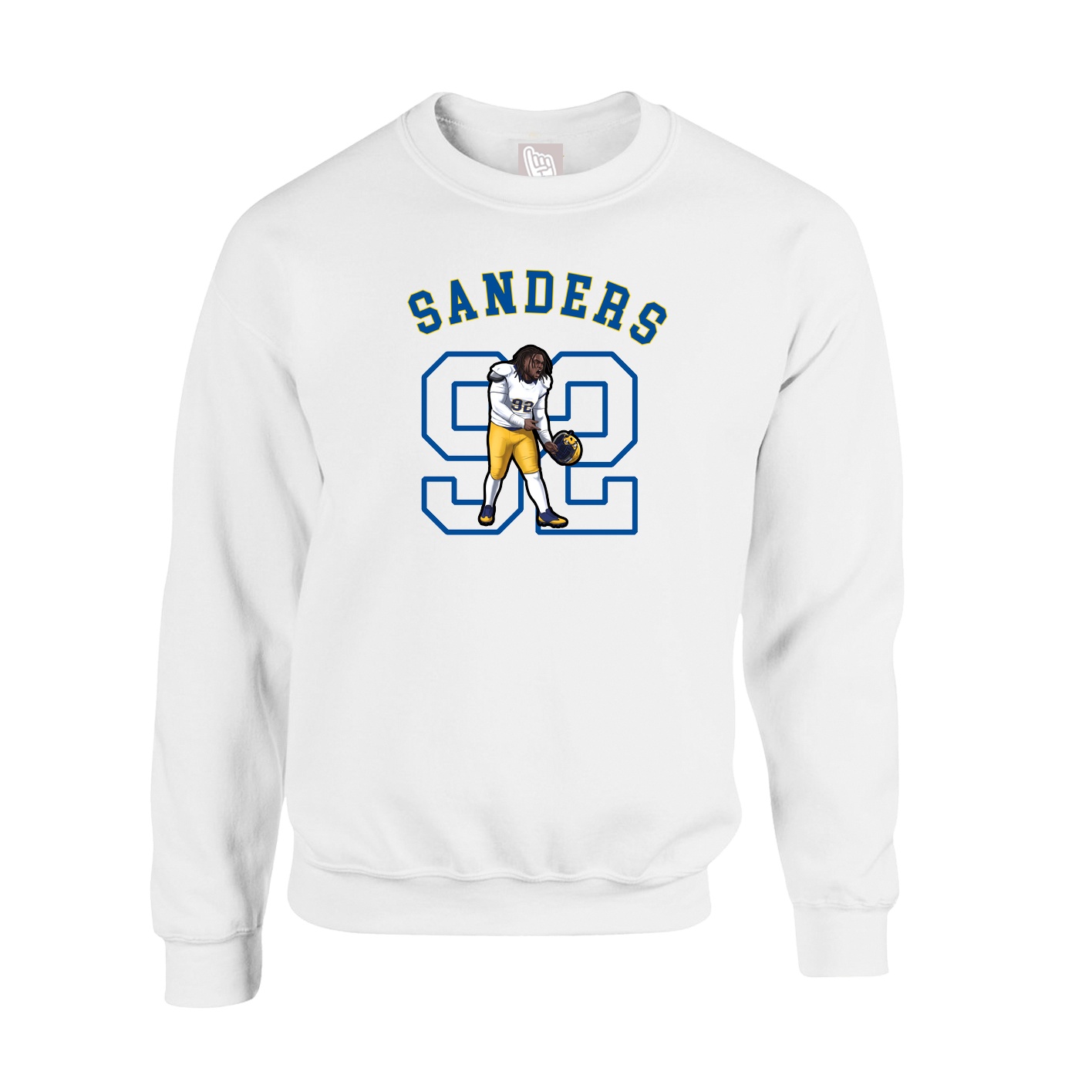 Fleece Crew — Shirsey Arch in White