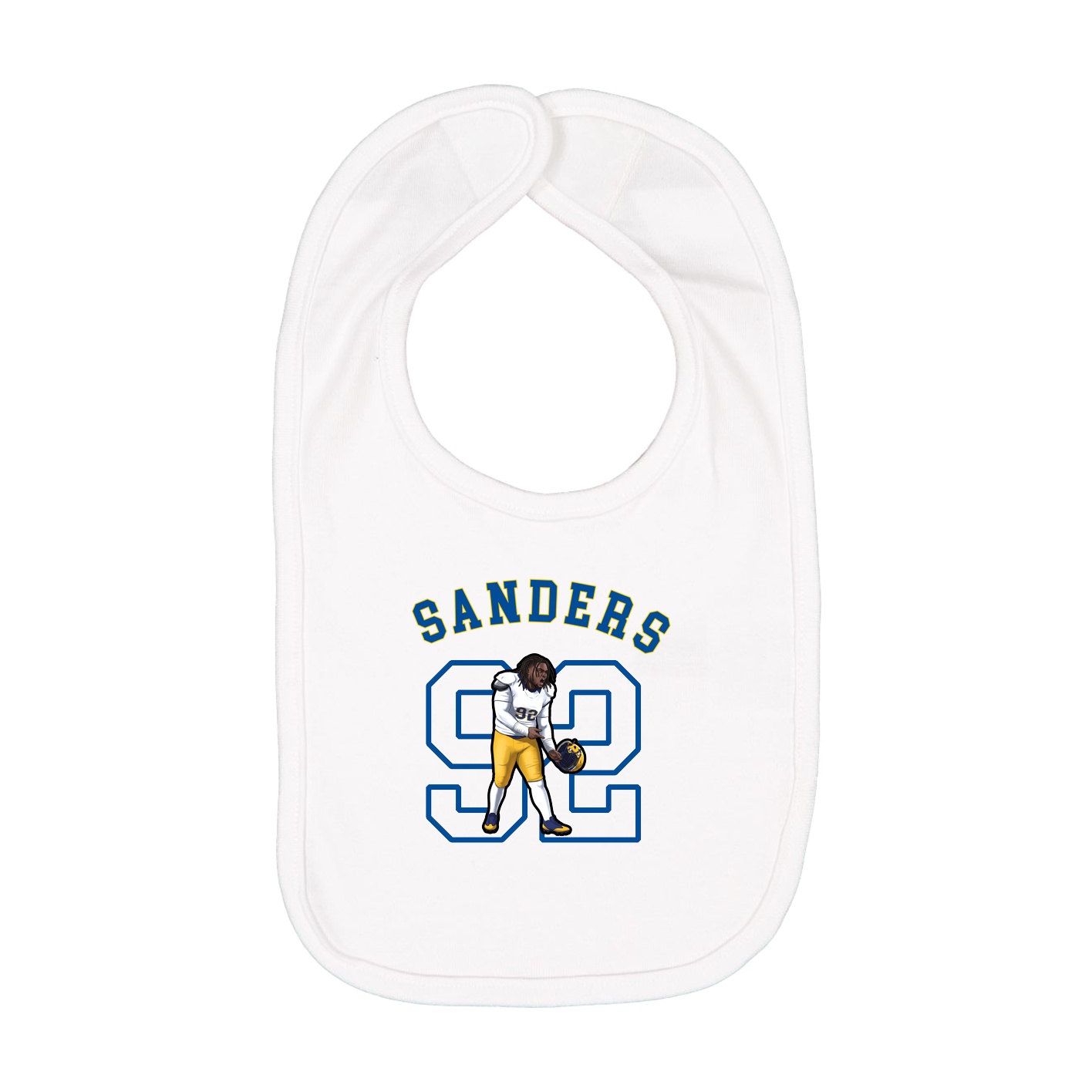 Infant Bib — Shirsey Arch in White