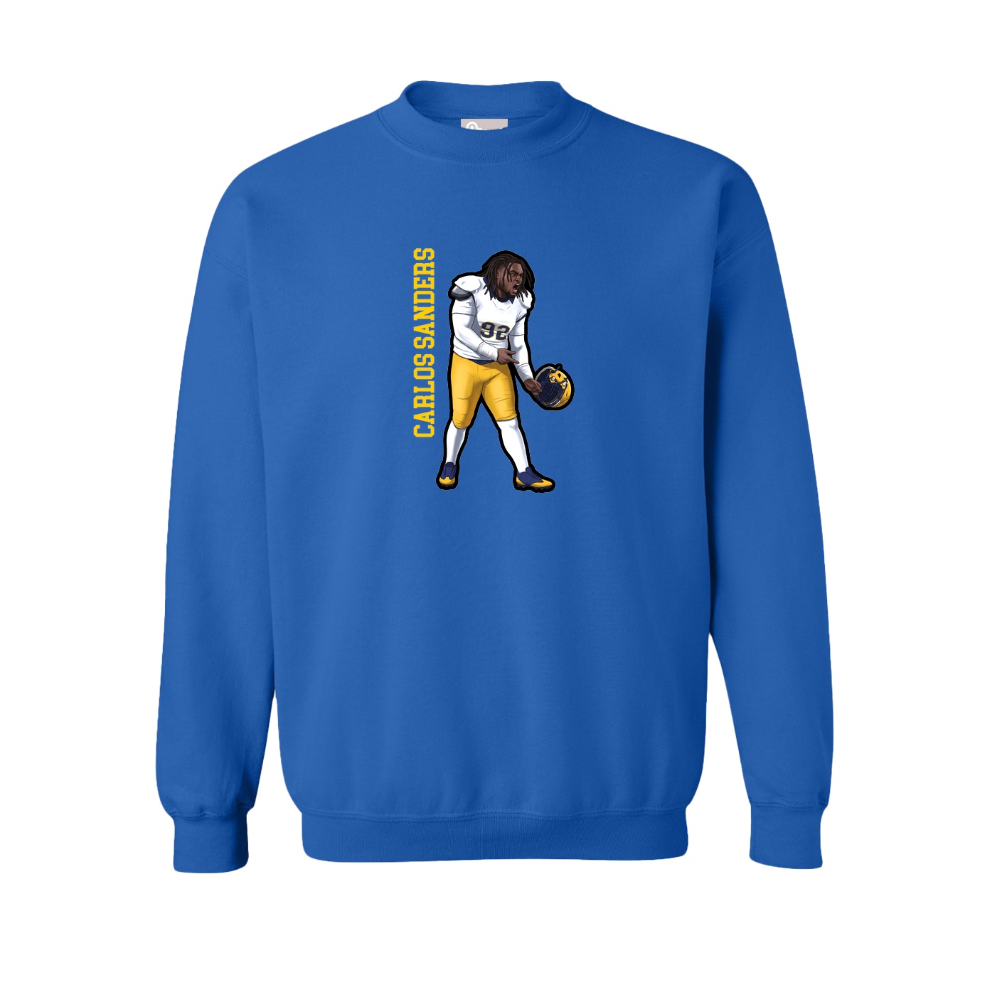 Fleece Crew — Name Vertical in Royal