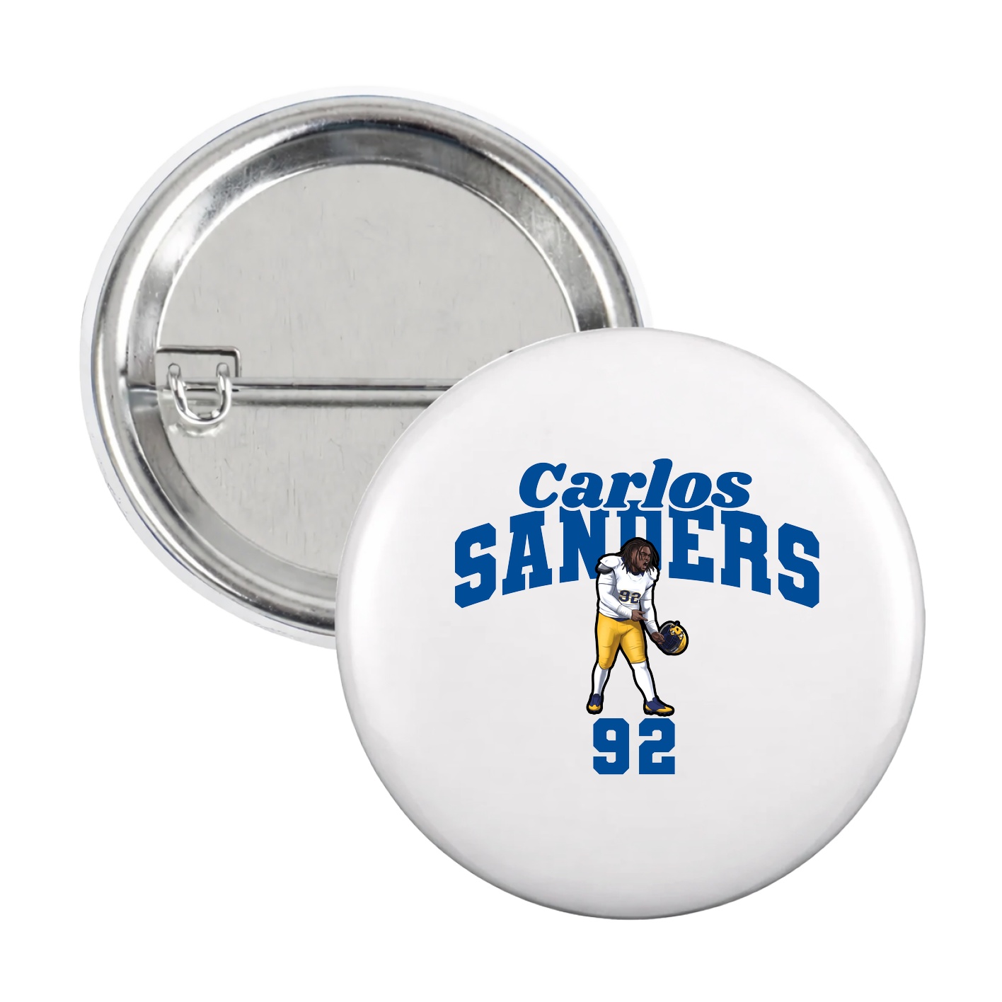 Game Day Button — Signature Arch in White