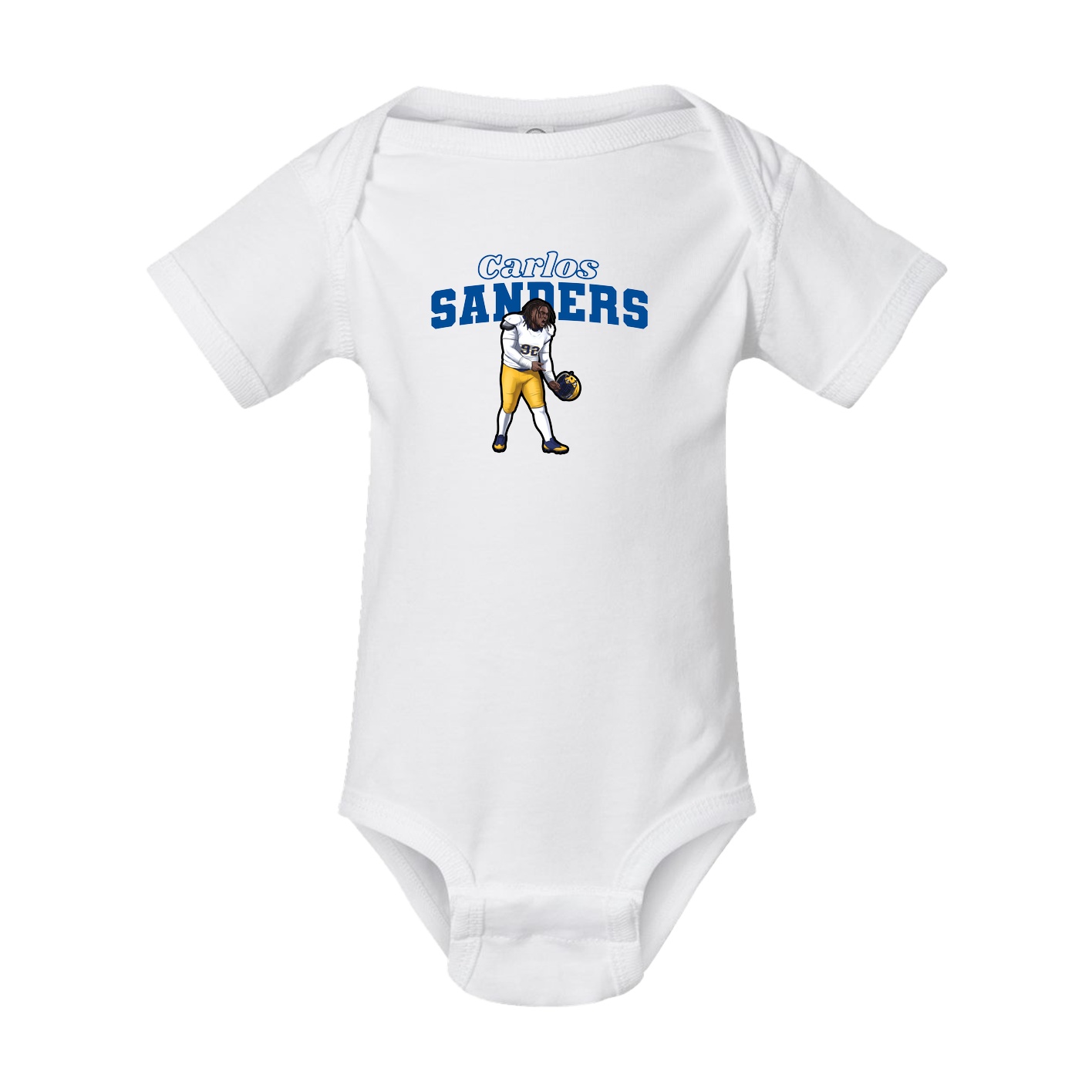 Baby Onesie — Name Arch in White