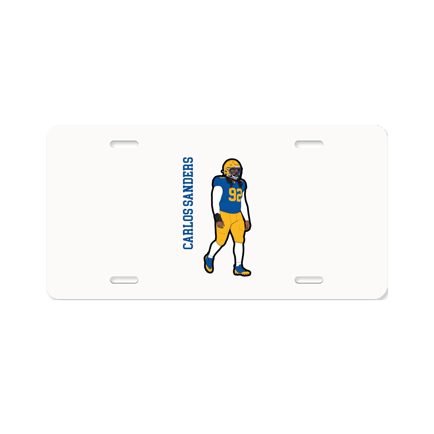 License Plate — Name Vertical in Classic
