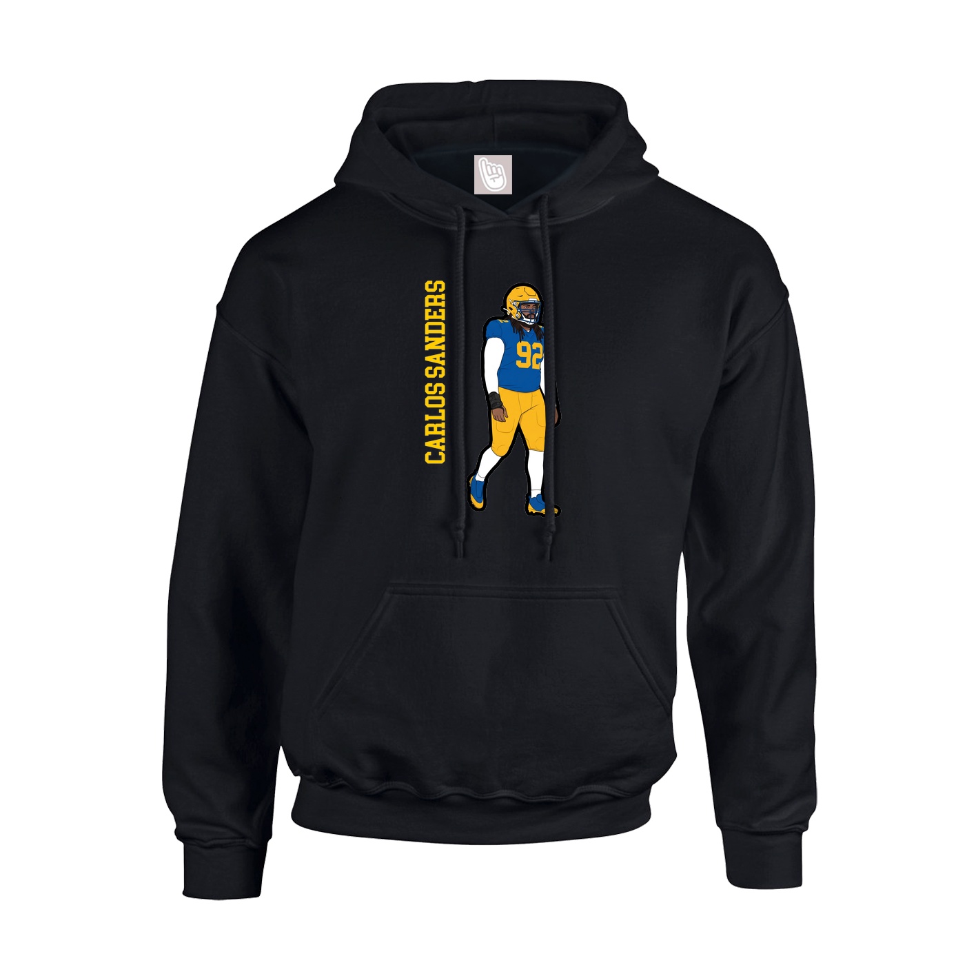 Hoodie — Name Vertical in Black