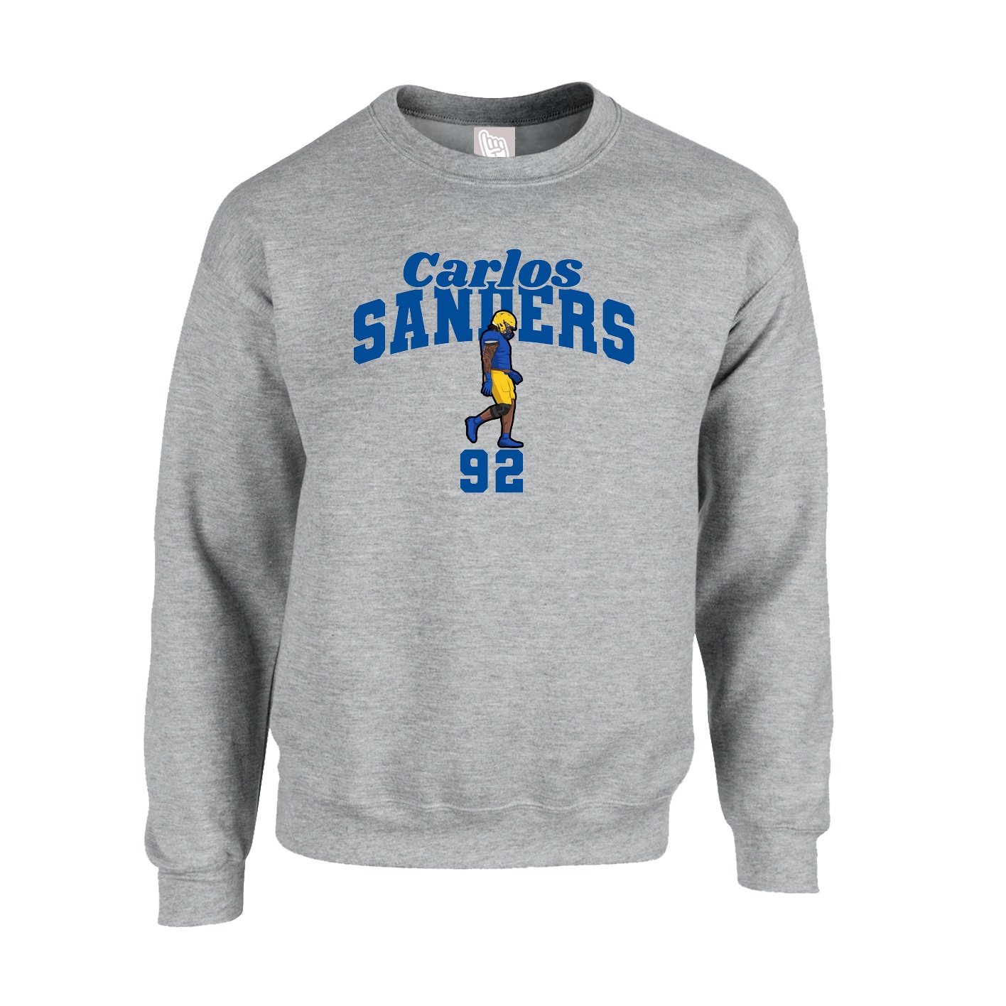 Fleece Crew — Signature Arch in Grey