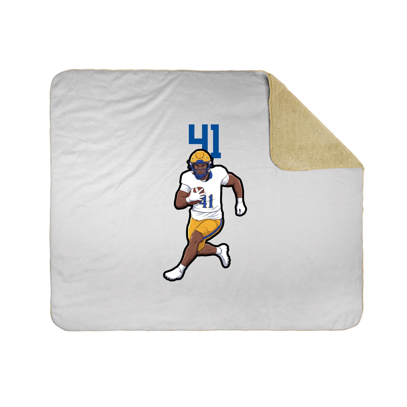 Throw Blanket — Number Top in White