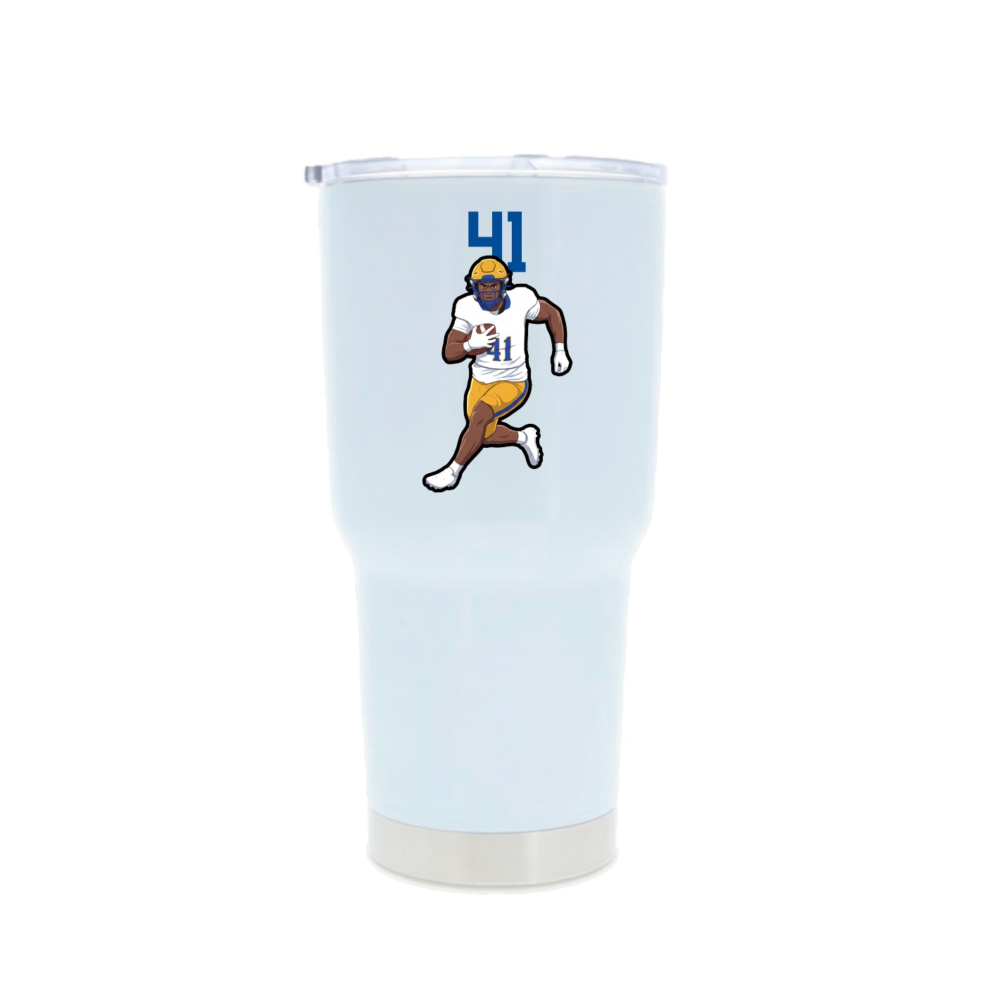 30oz Stainless Steel Tumbler — Number Top in White