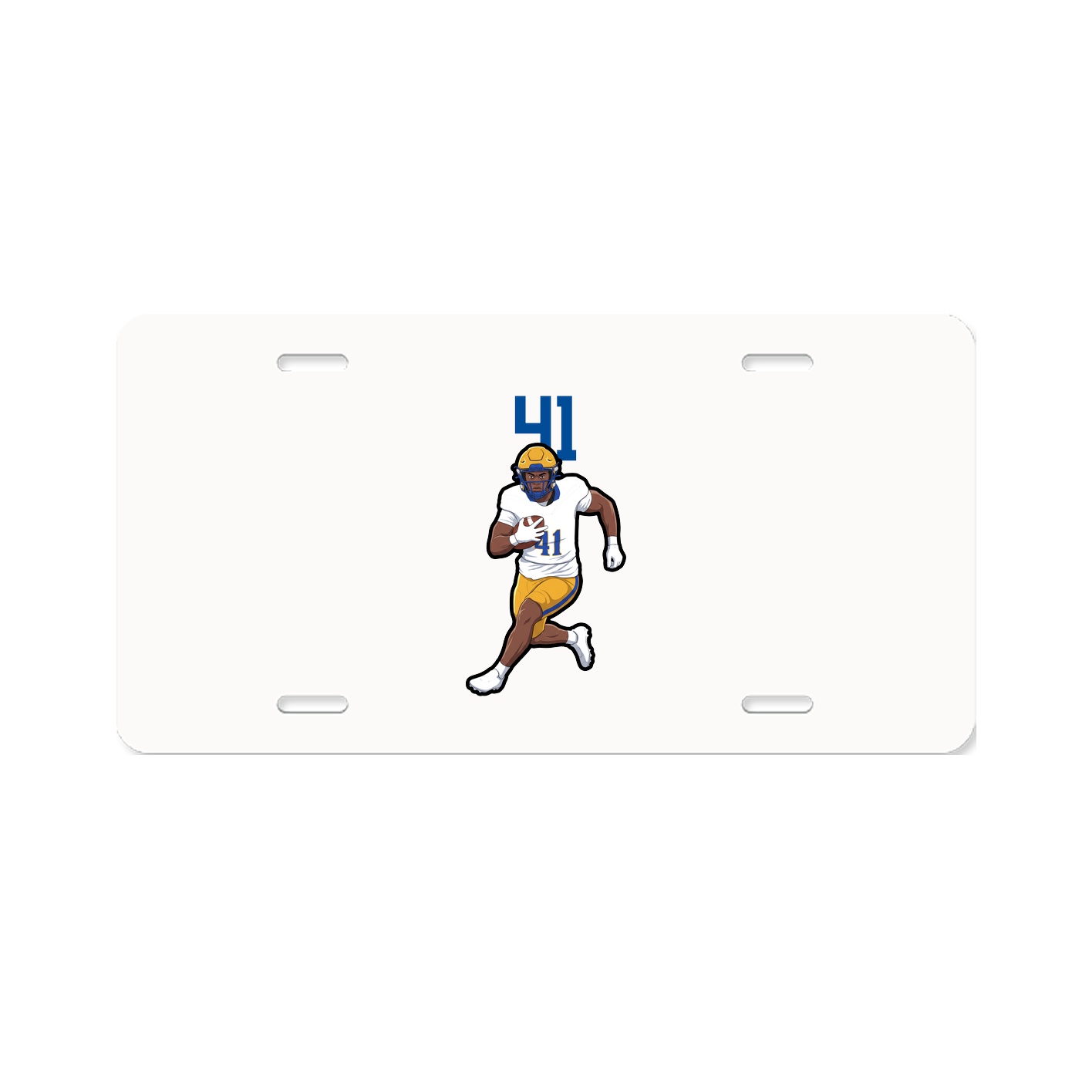 License Plate — Number Top in Classic