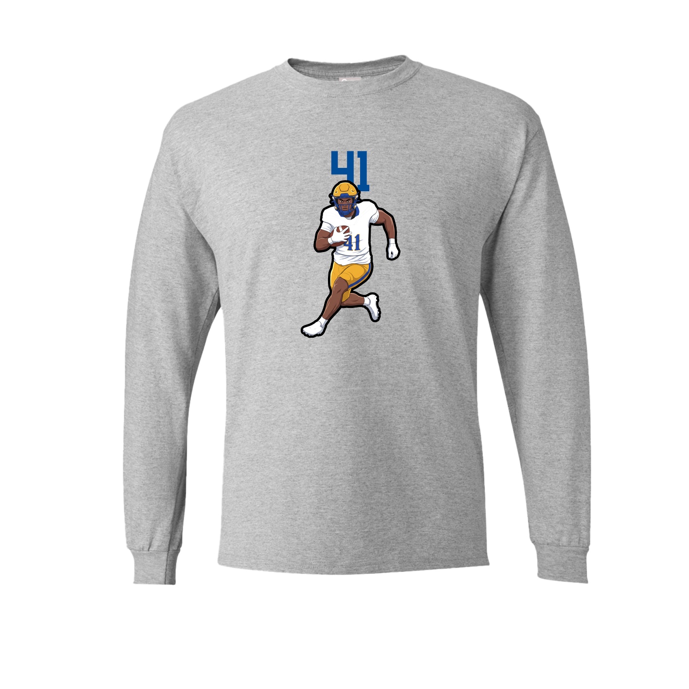 Long Sleeve Tee — Number Top in Grey