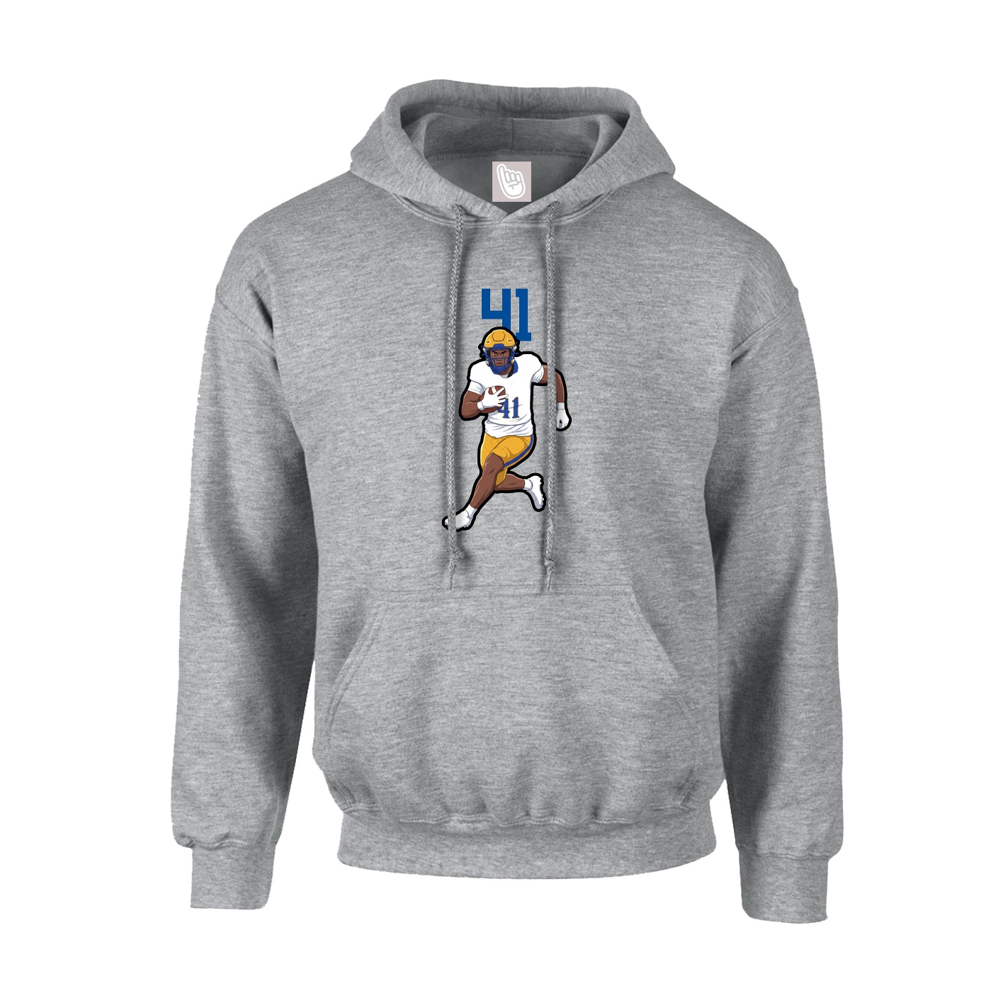 Hoodie — Number Top in Grey