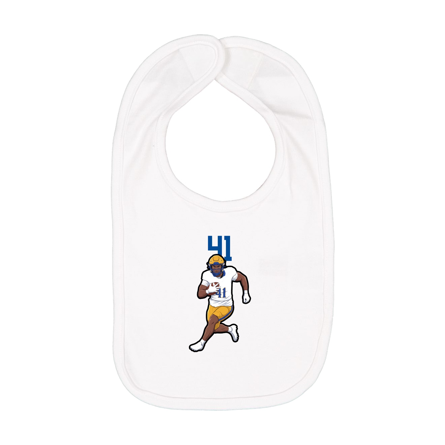 Infant Bib — Number Top in White