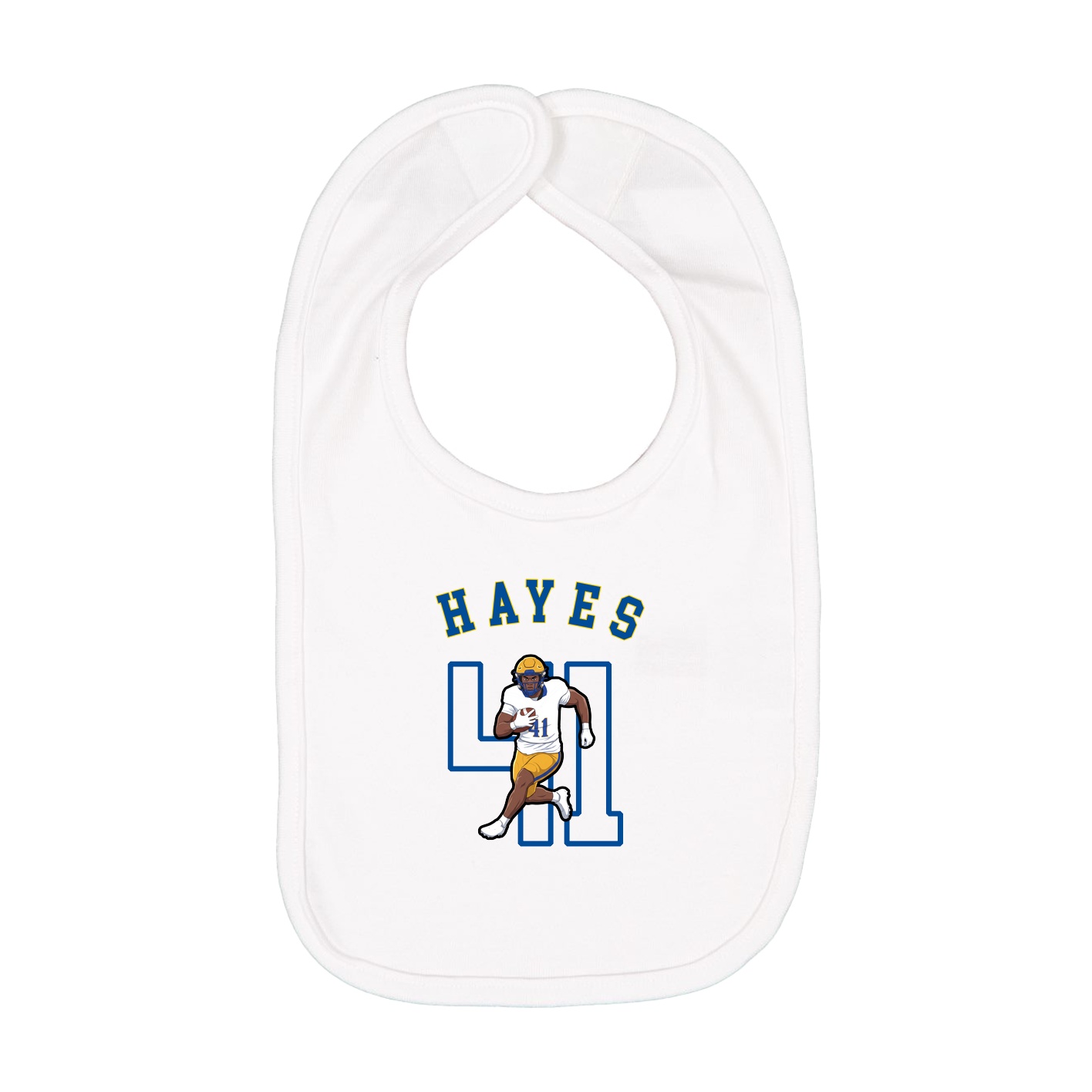 Infant Bib — Shirsey Arch in White