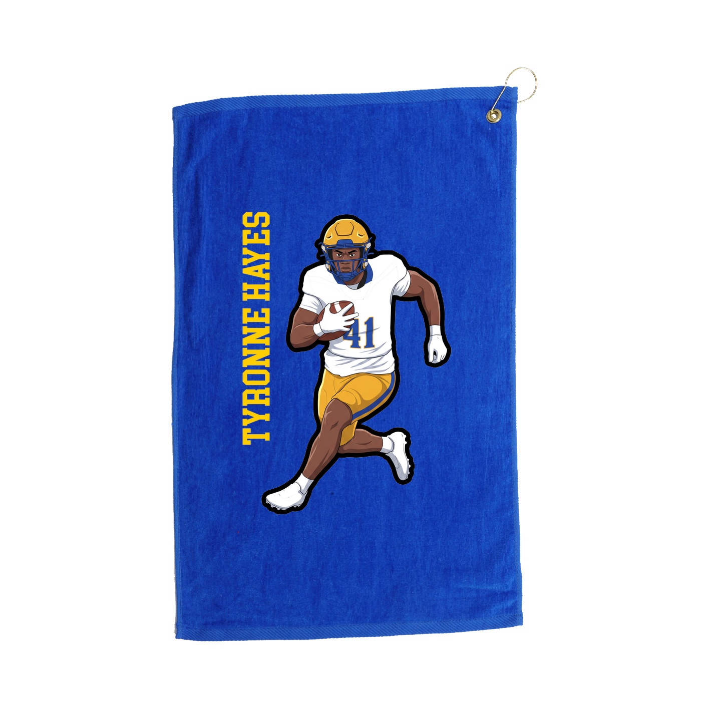 Golf Towel — Name Vertical in Royal