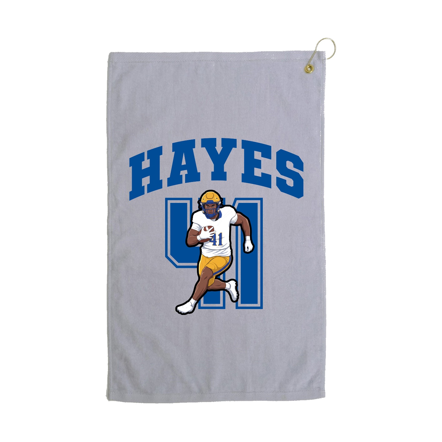 Golf Towel — Number in Grey