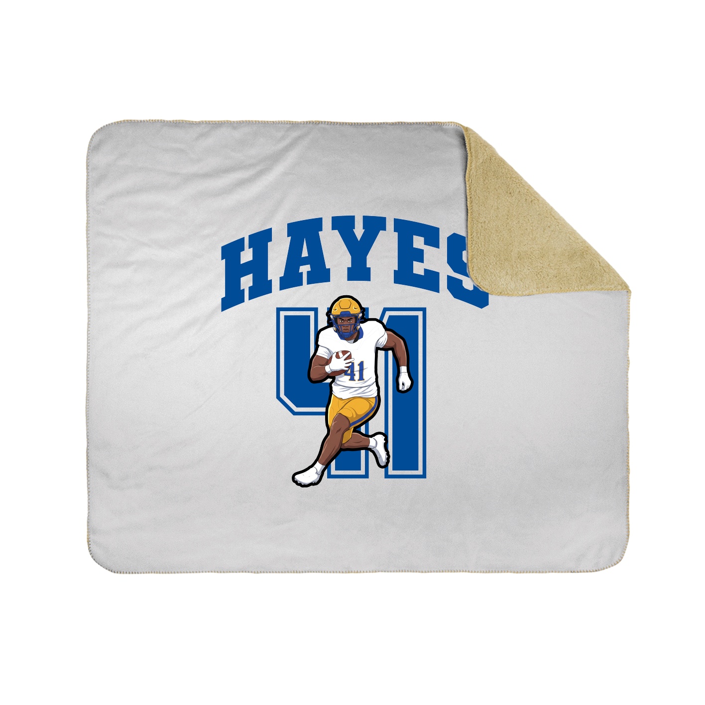Throw Blanket — Number in White