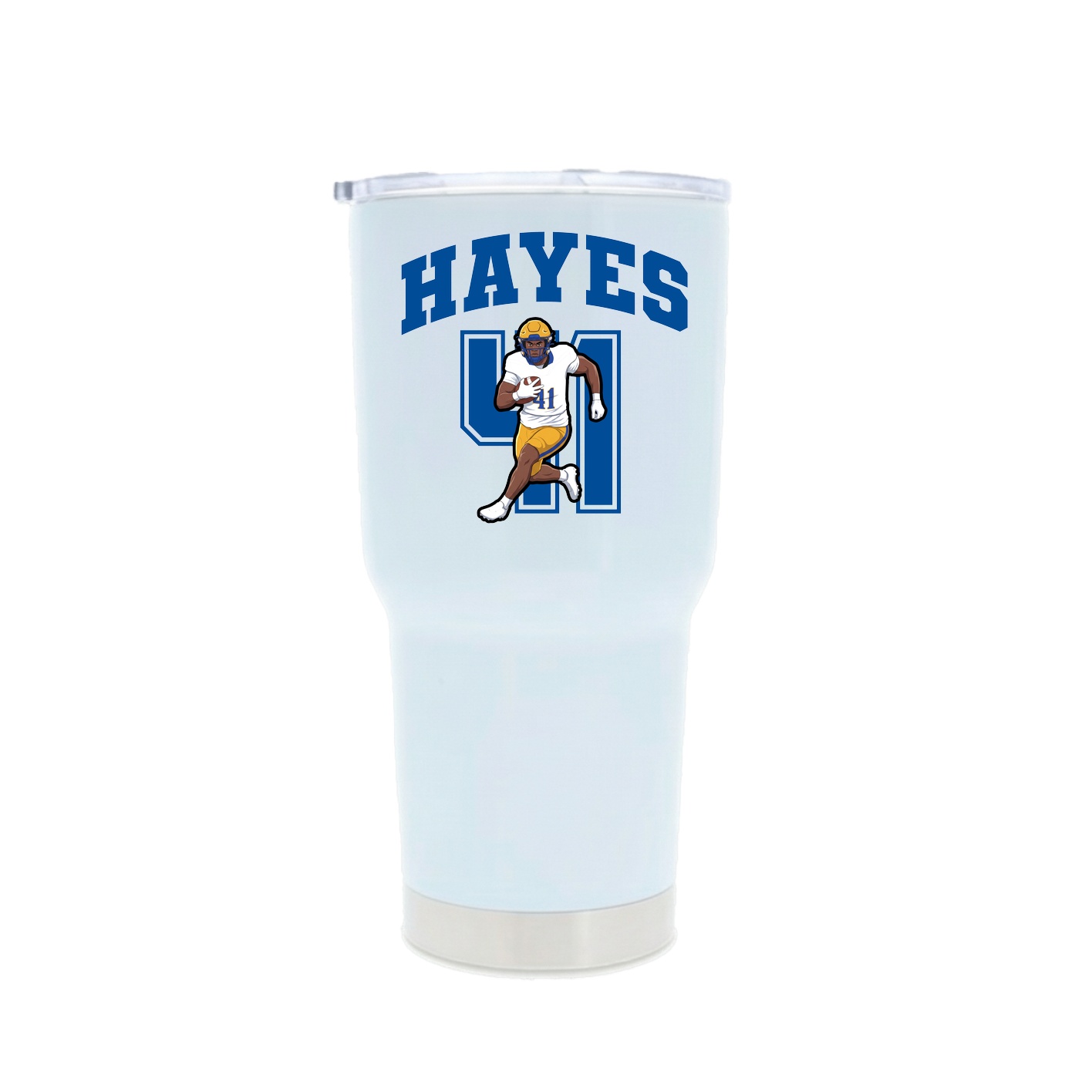 30oz Stainless Steel Tumbler — Number in White