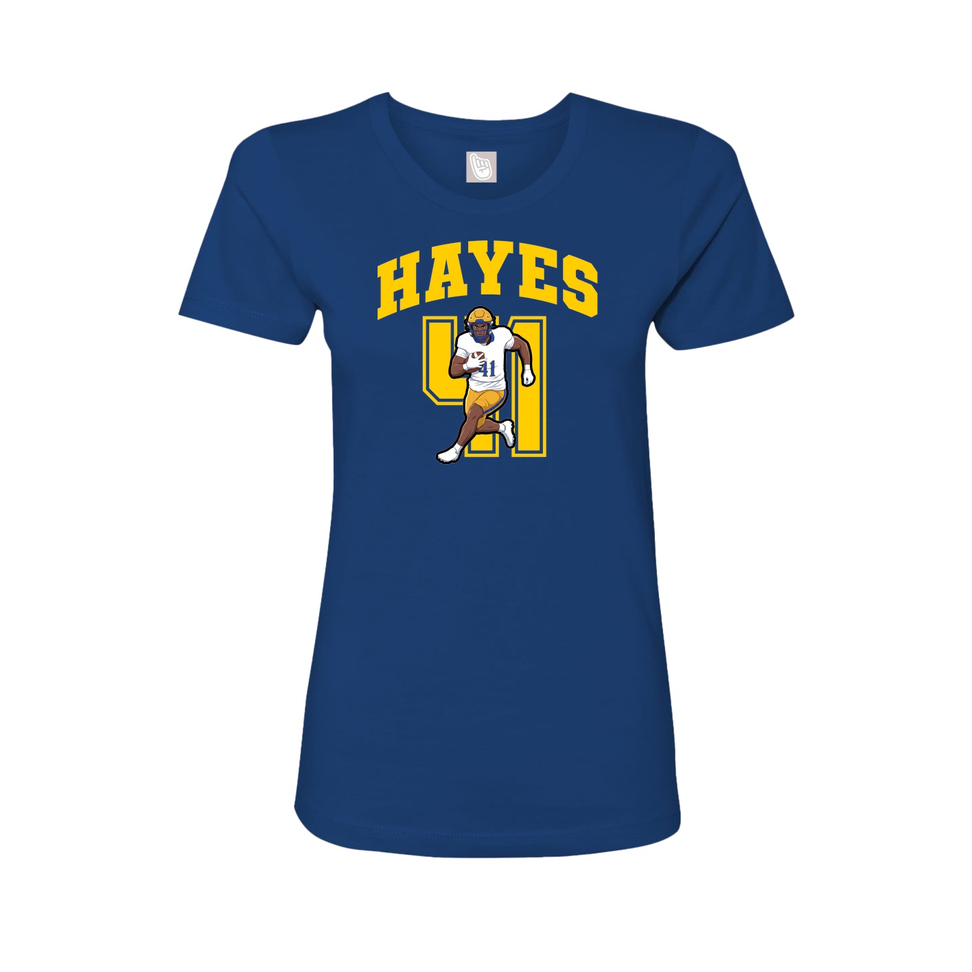 Fitted Women's Tee — Number in Royal