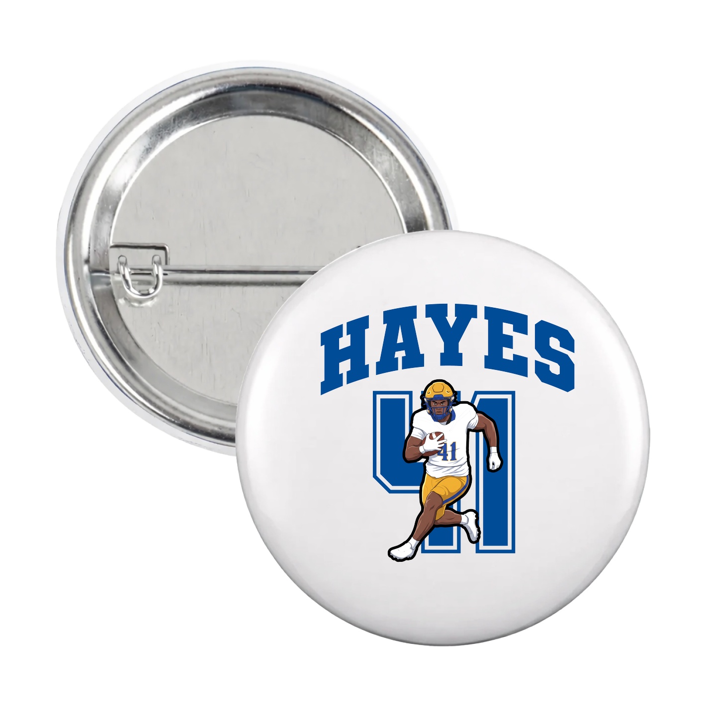 Game Day Button — Number in White