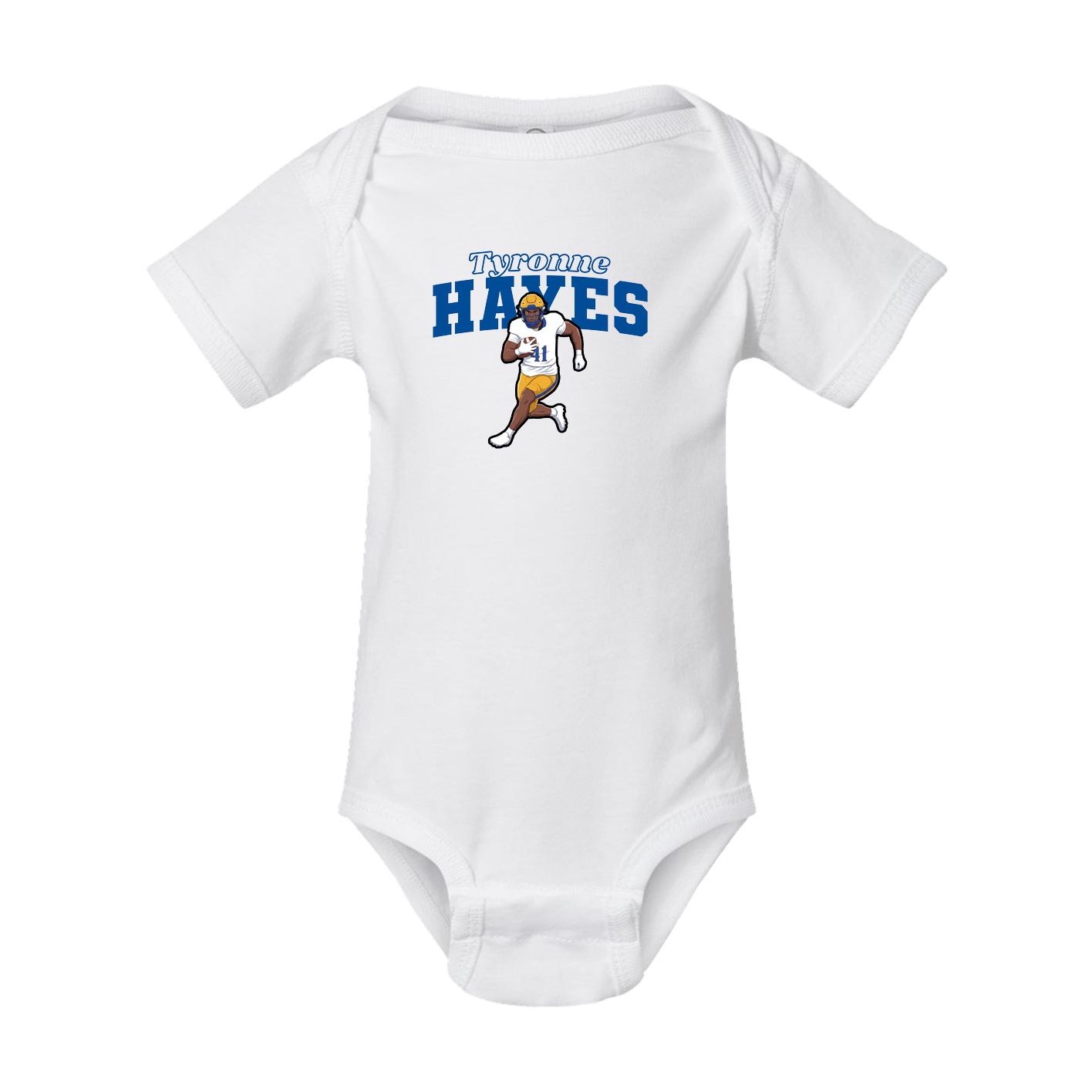 Baby Onesie — Name Arch in White