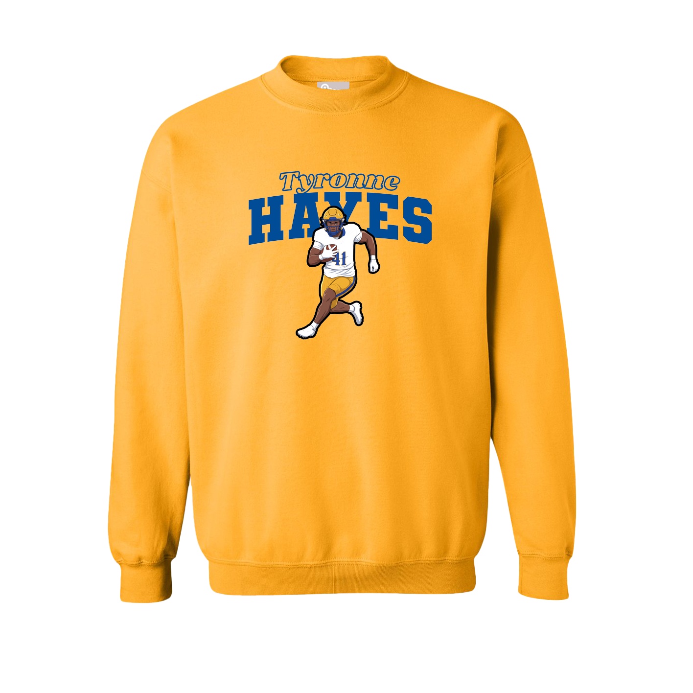 Fleece Crew — Name Arch in Gold