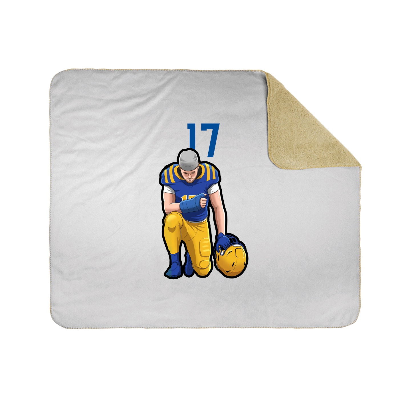 Throw Blanket — Number Top in White