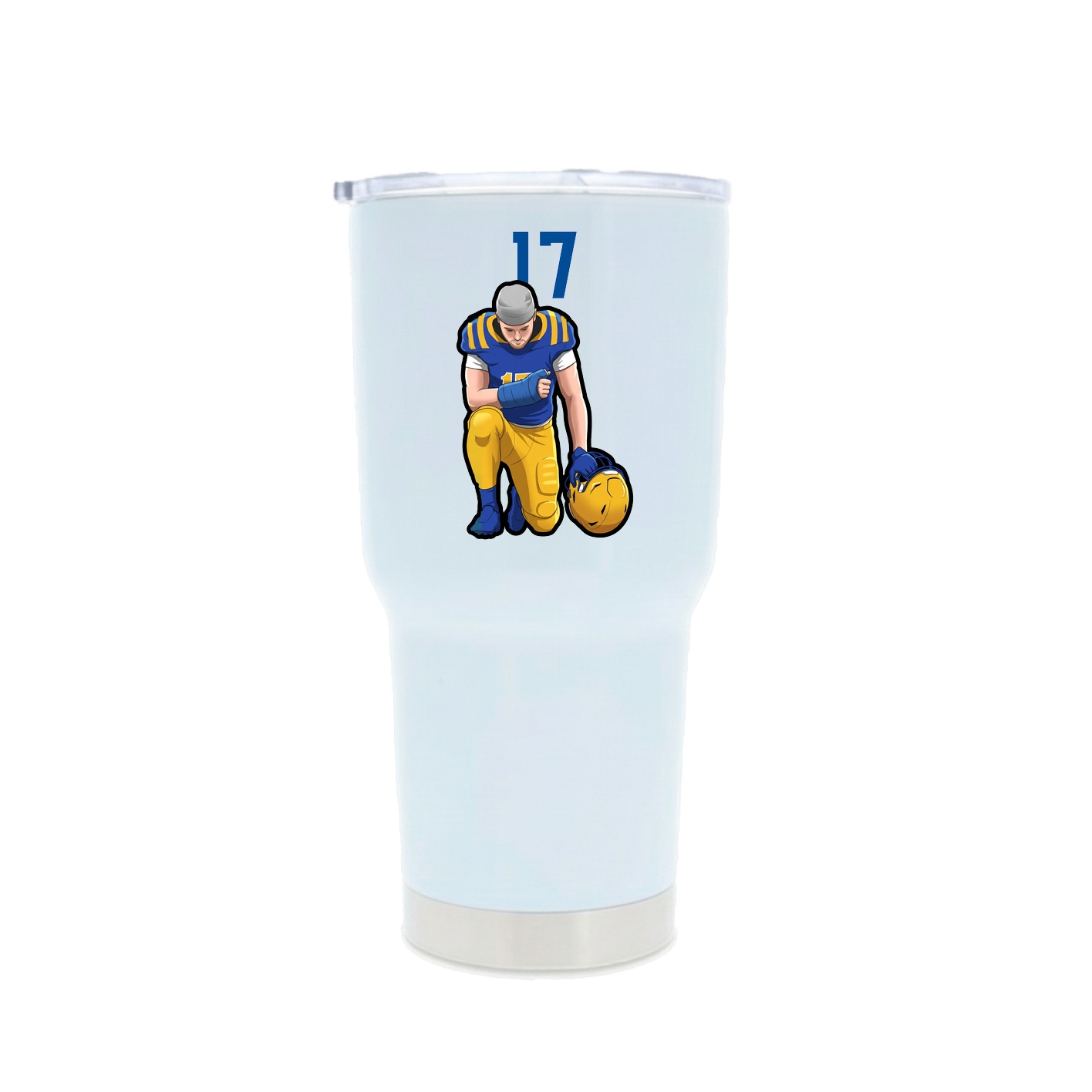 30oz Stainless Steel Tumbler — Number Top in White