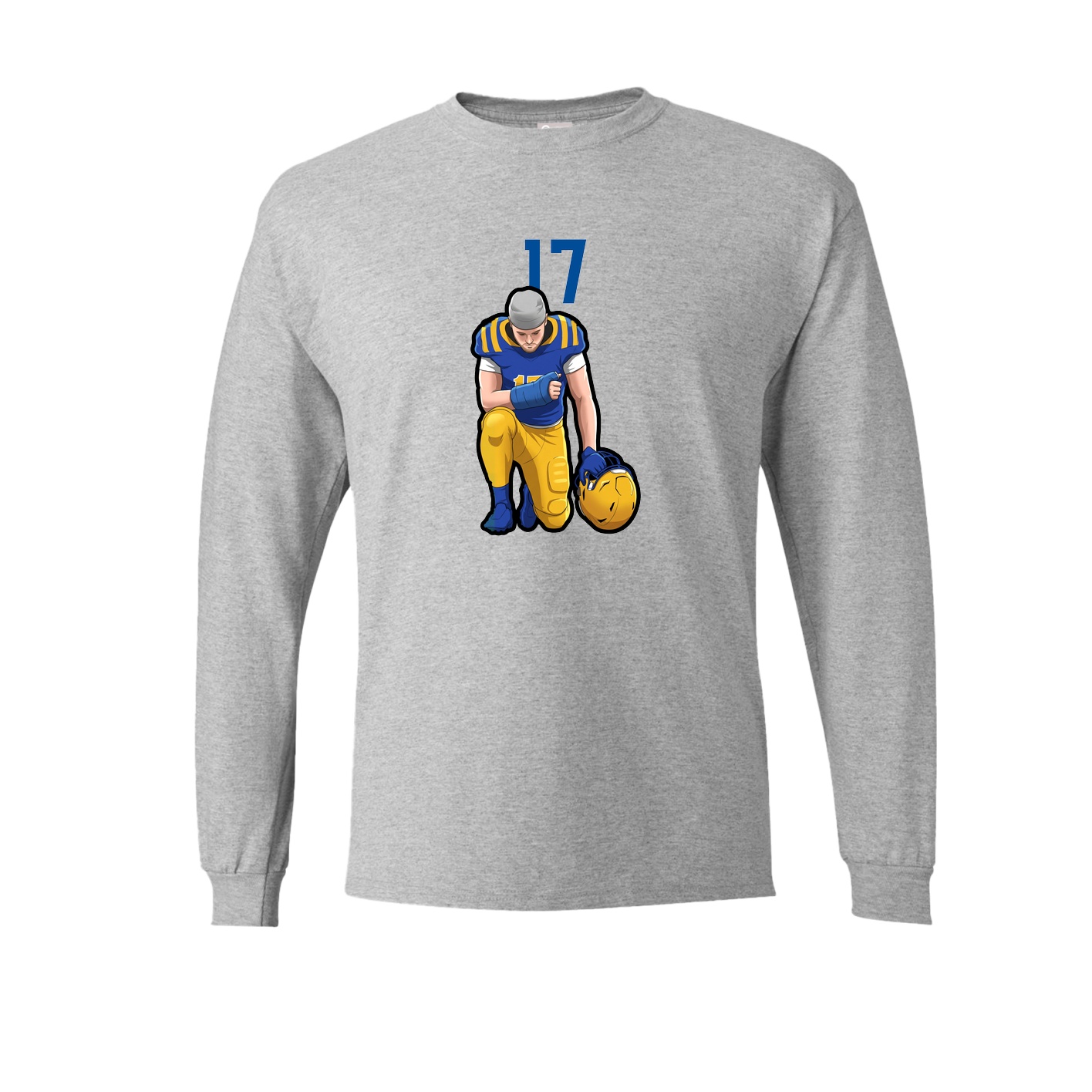 Long Sleeve Tee — Number Top in Grey