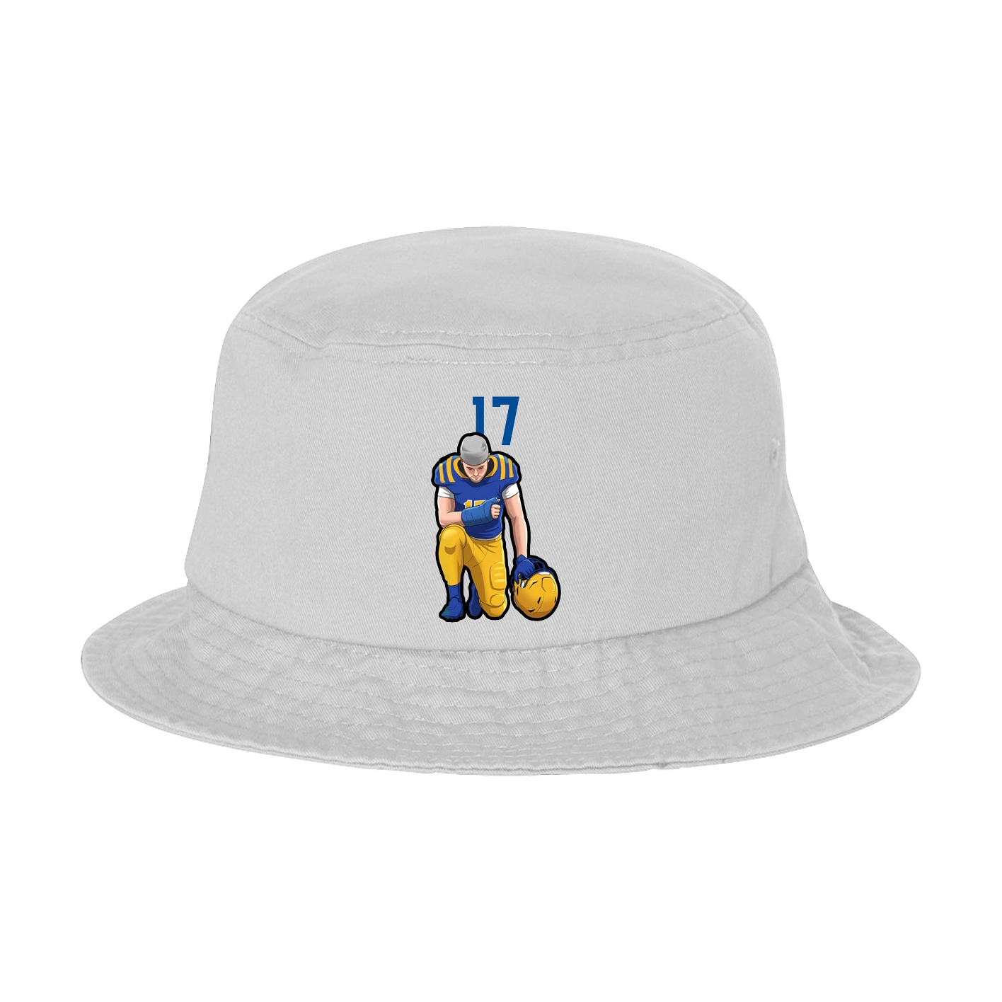 Bucket Cap — Number Top in White