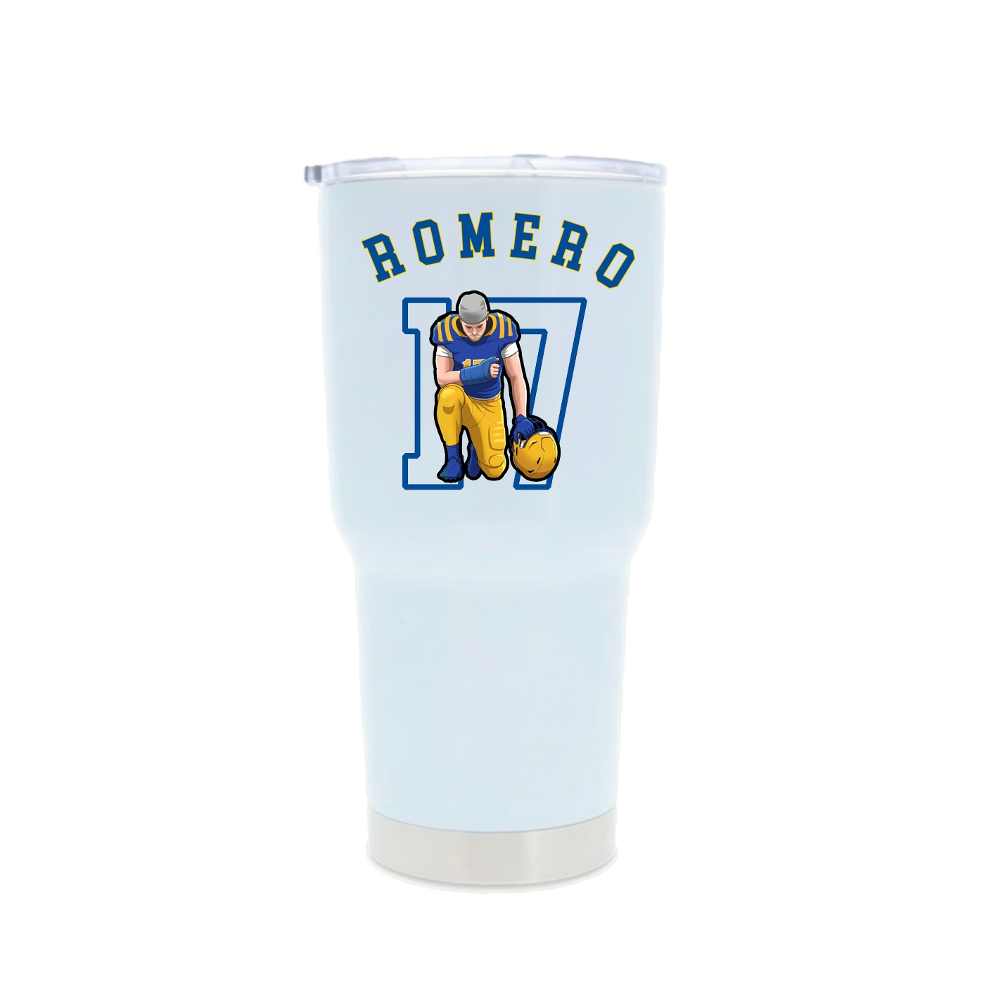 30oz Stainless Steel Tumbler — Shirsey Arch in White
