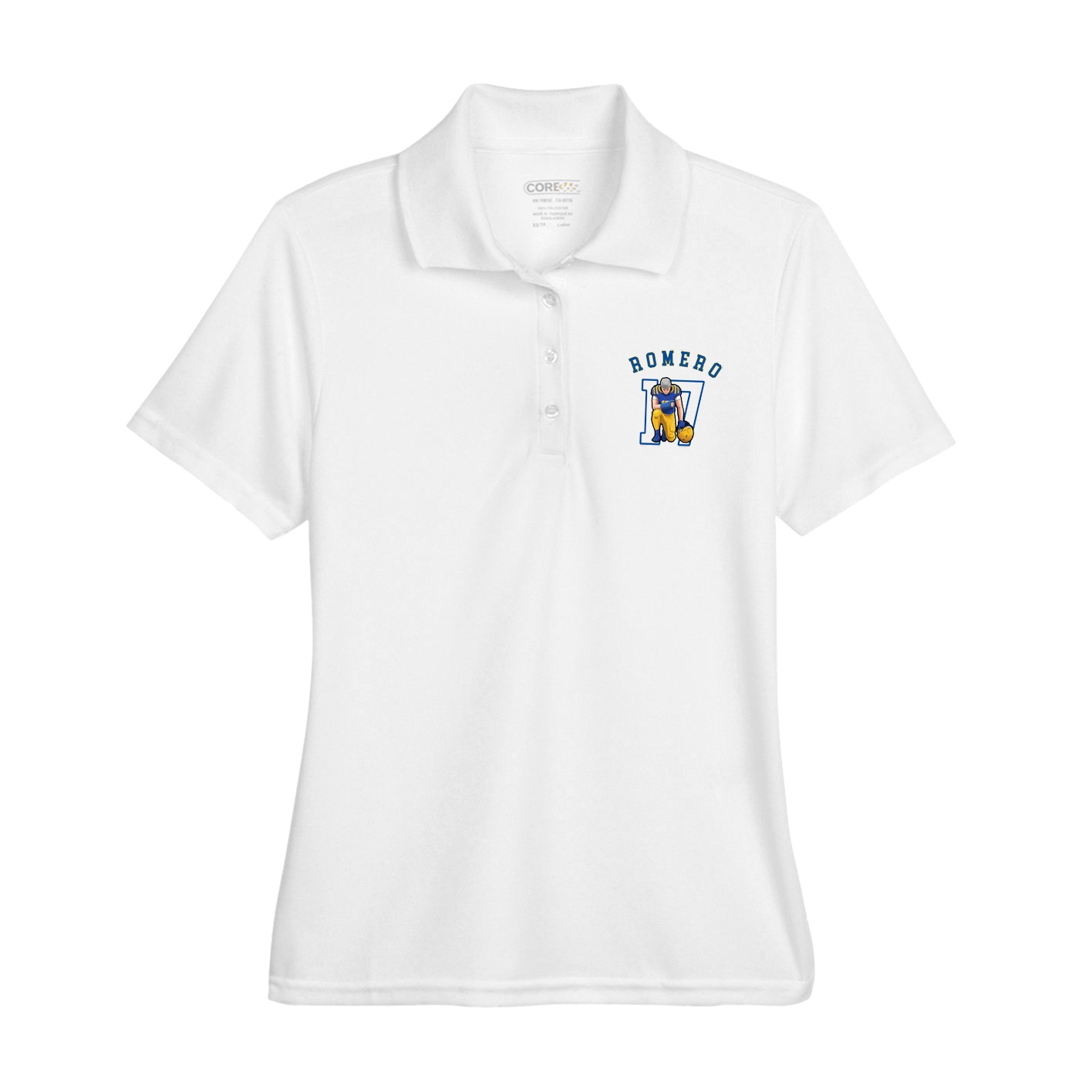 Womens Performance Polo — Shirsey Arch in White