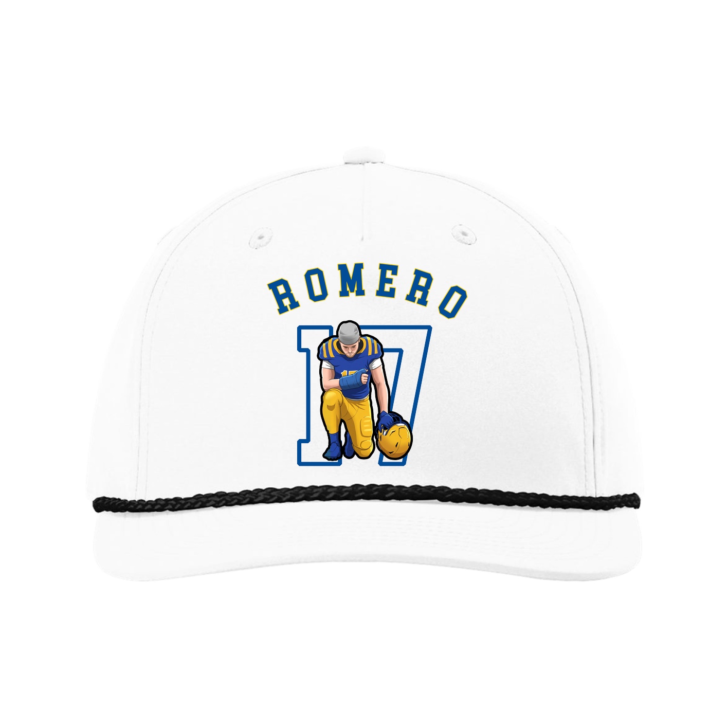 Five-Panel Classic Rope Cap — Shirsey Arch in White