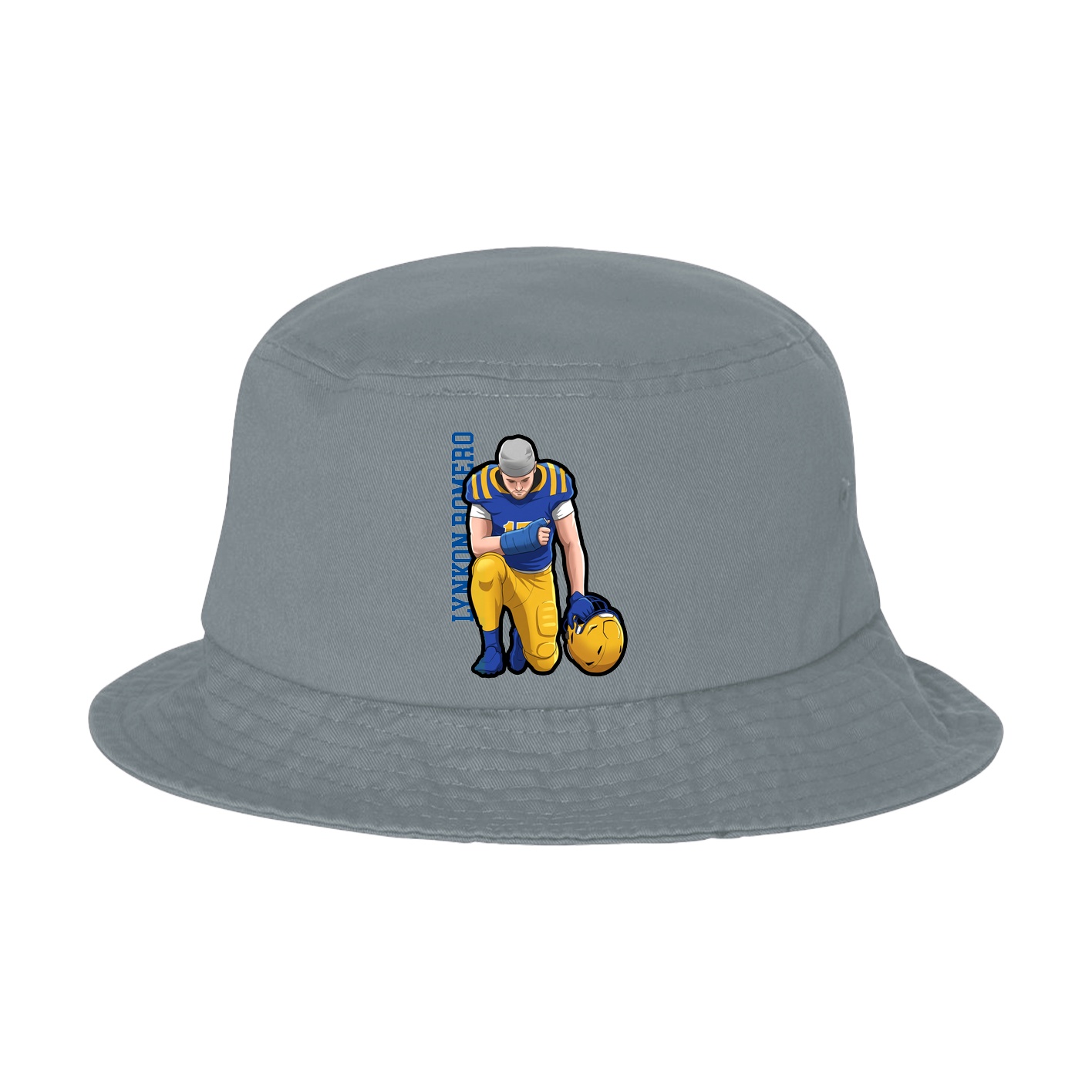 Bucket Cap — Name Vertical in Grey