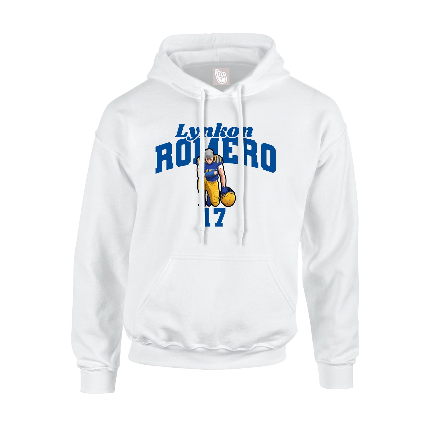 Hoodie — Signature Arch in White