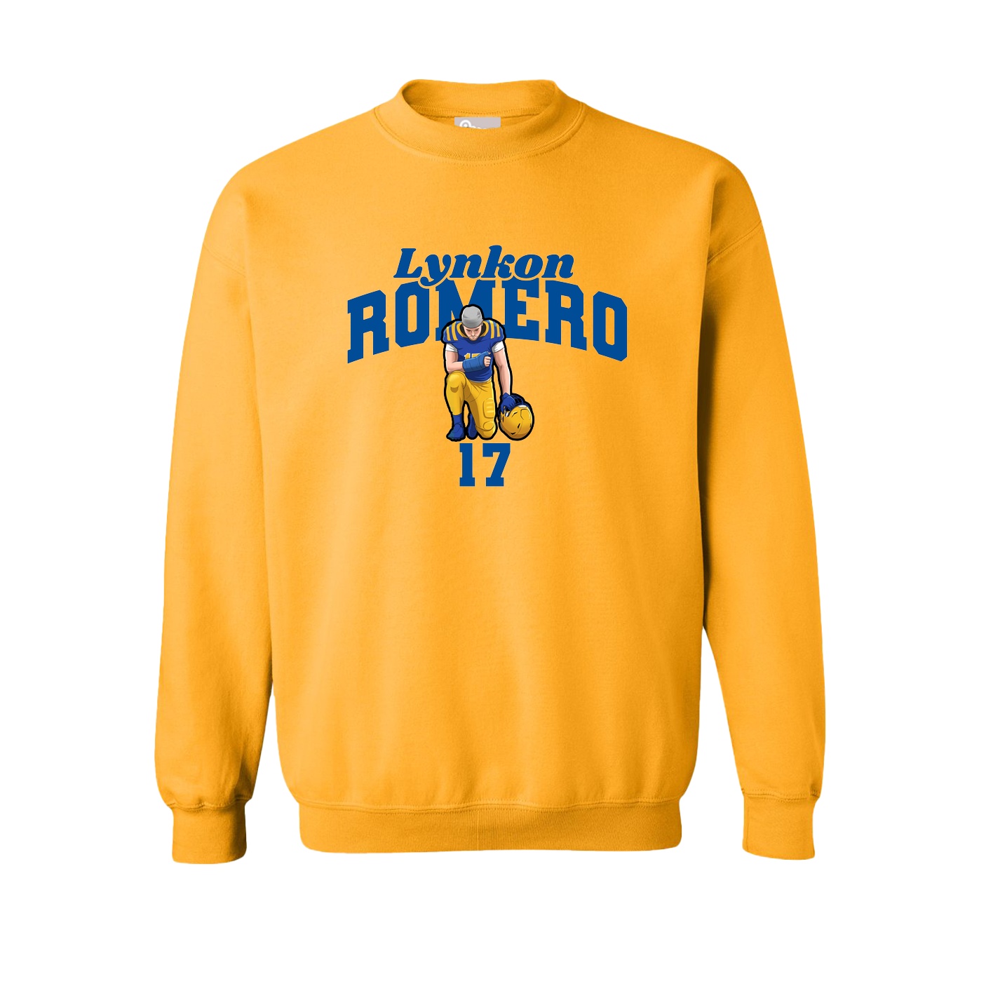 Fleece Crew — Signature Arch in Gold