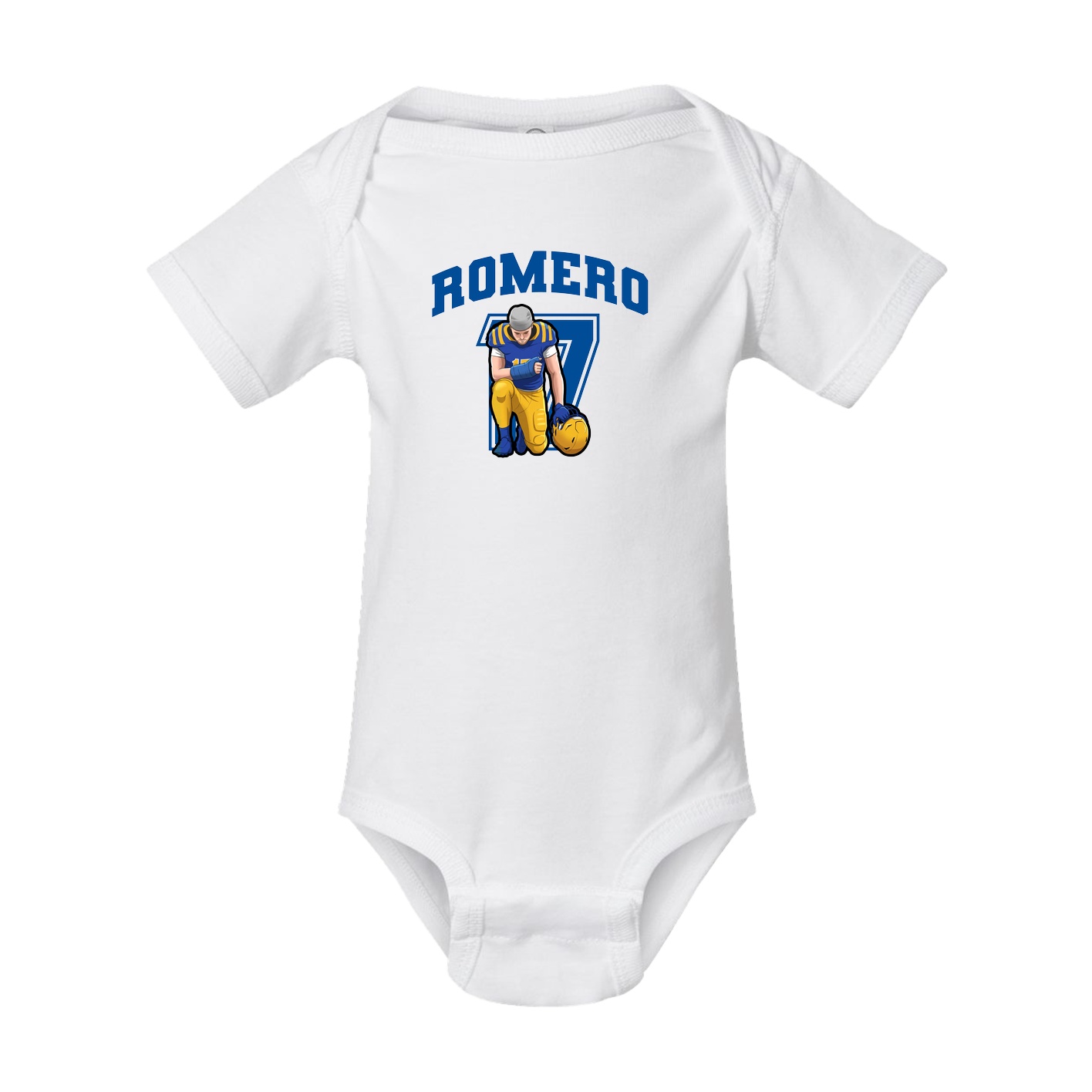 Baby Onesie — Number in White