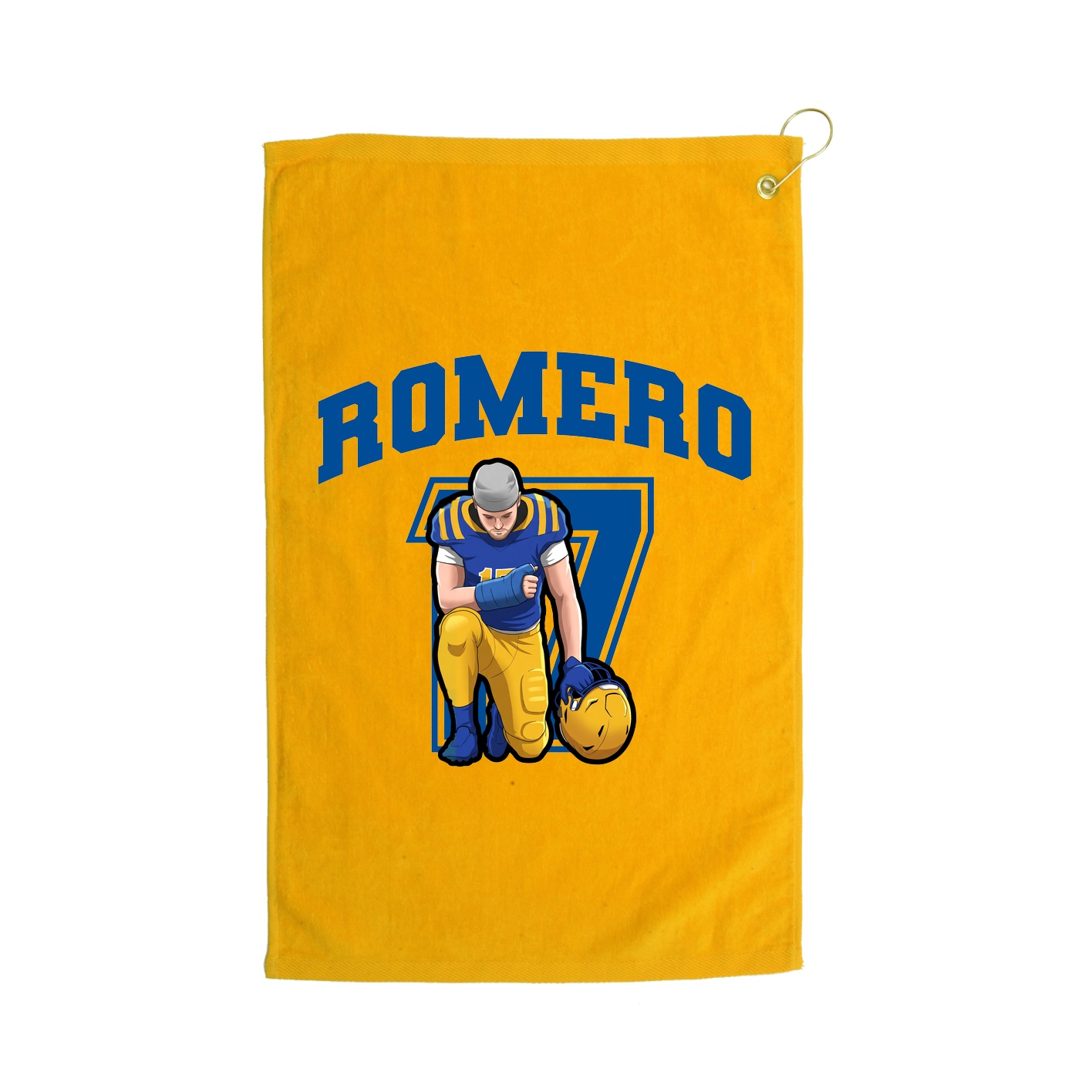 Golf Towel — Number in Gold